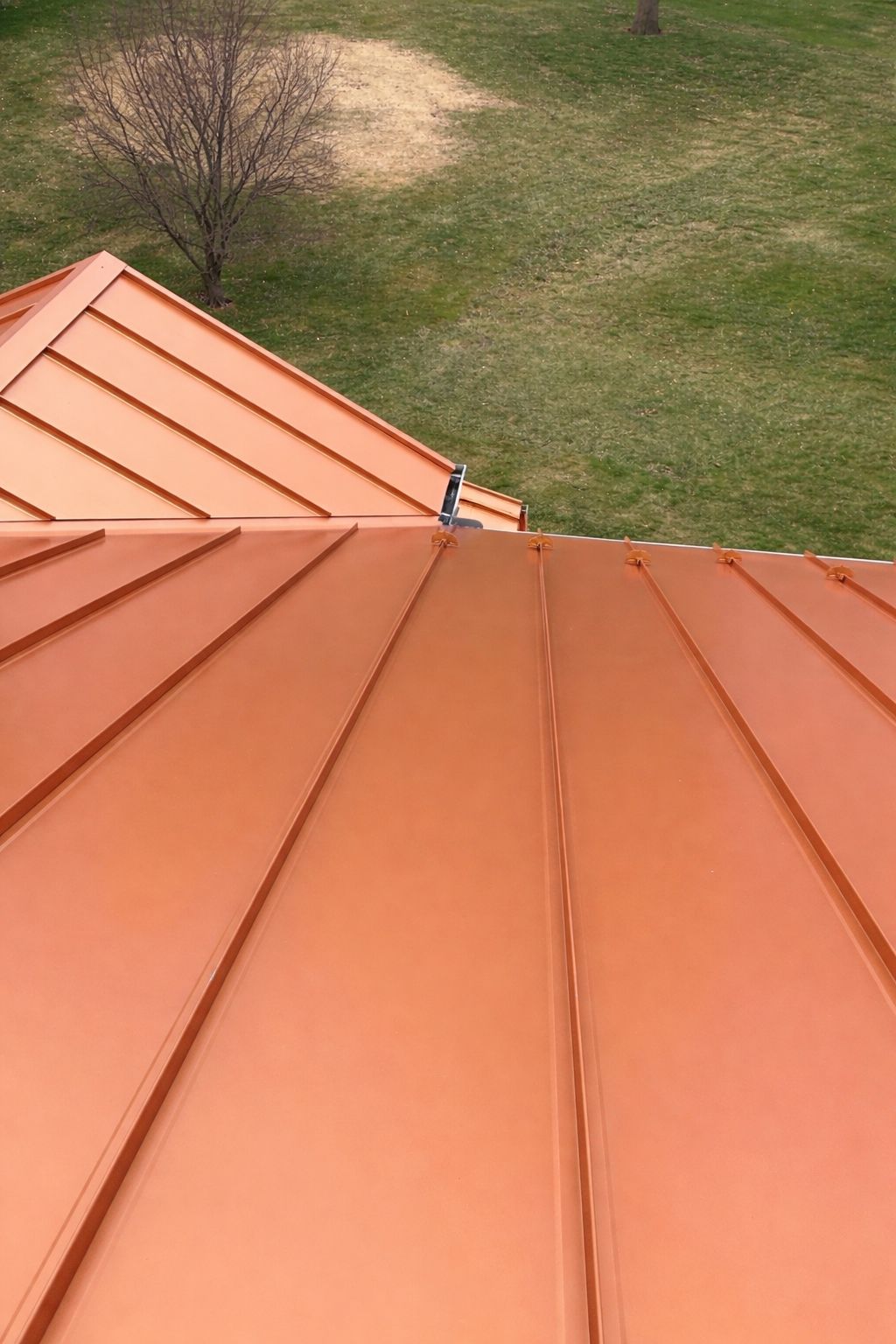 Standing Seam Roof – Copper Finish by Esh Builders