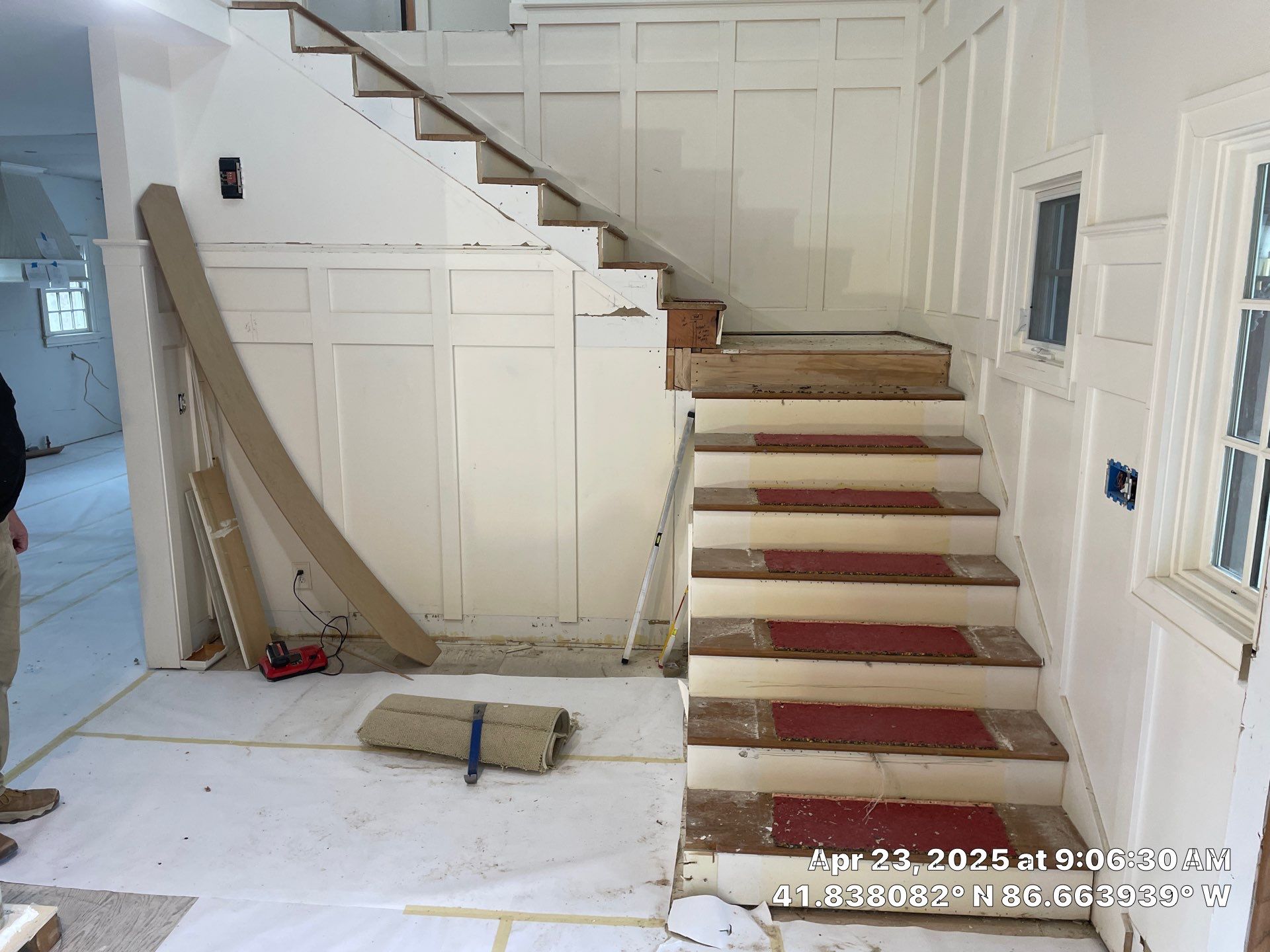 Paint the brand new maple floor...WHITE! Designer-driven project is a showstopper! by RTBaldwin Hardwood Floors