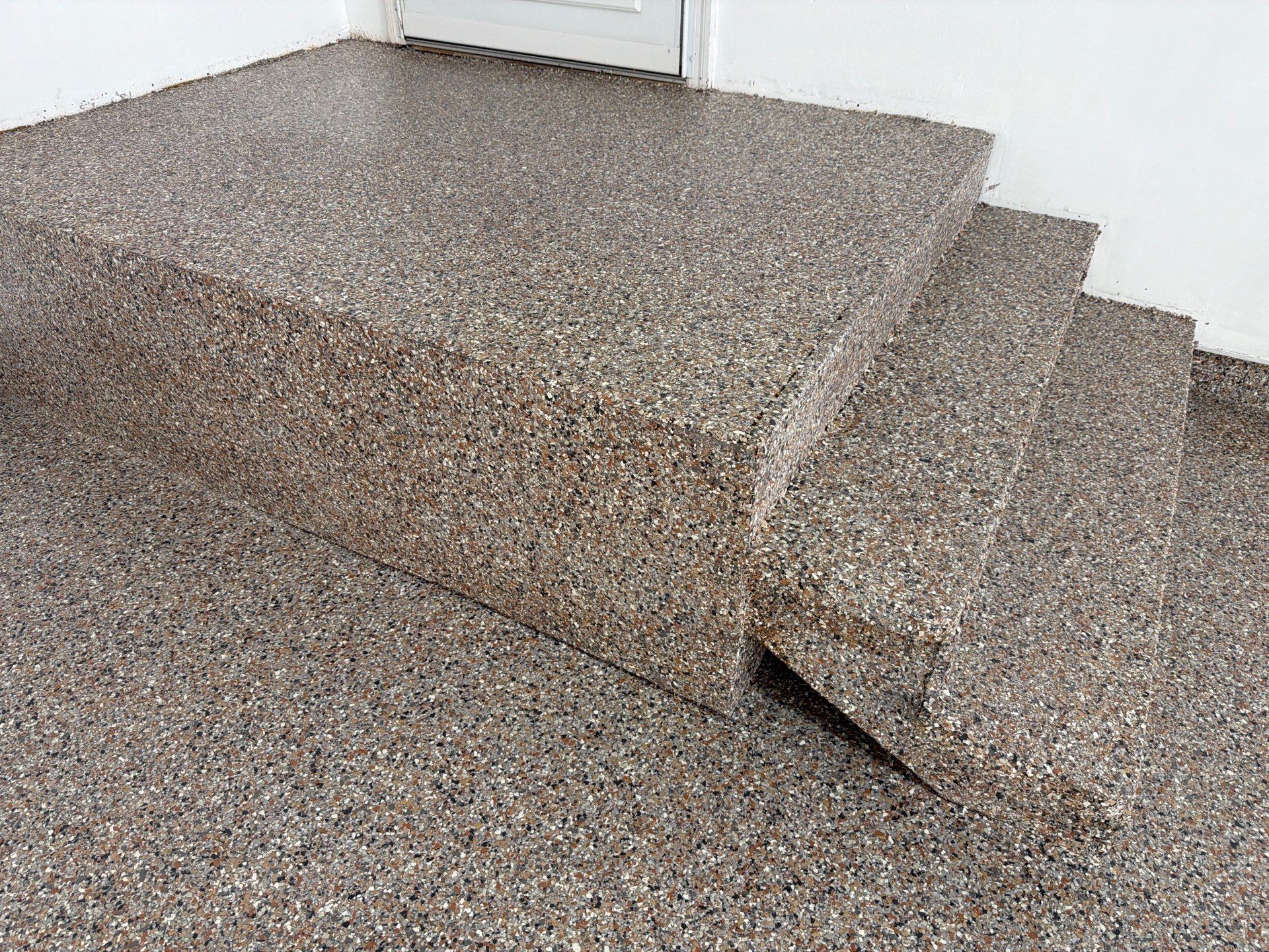 Multi-Colored Epoxy Flake Garage Floor Installation in Fruitport by Gordon Painting