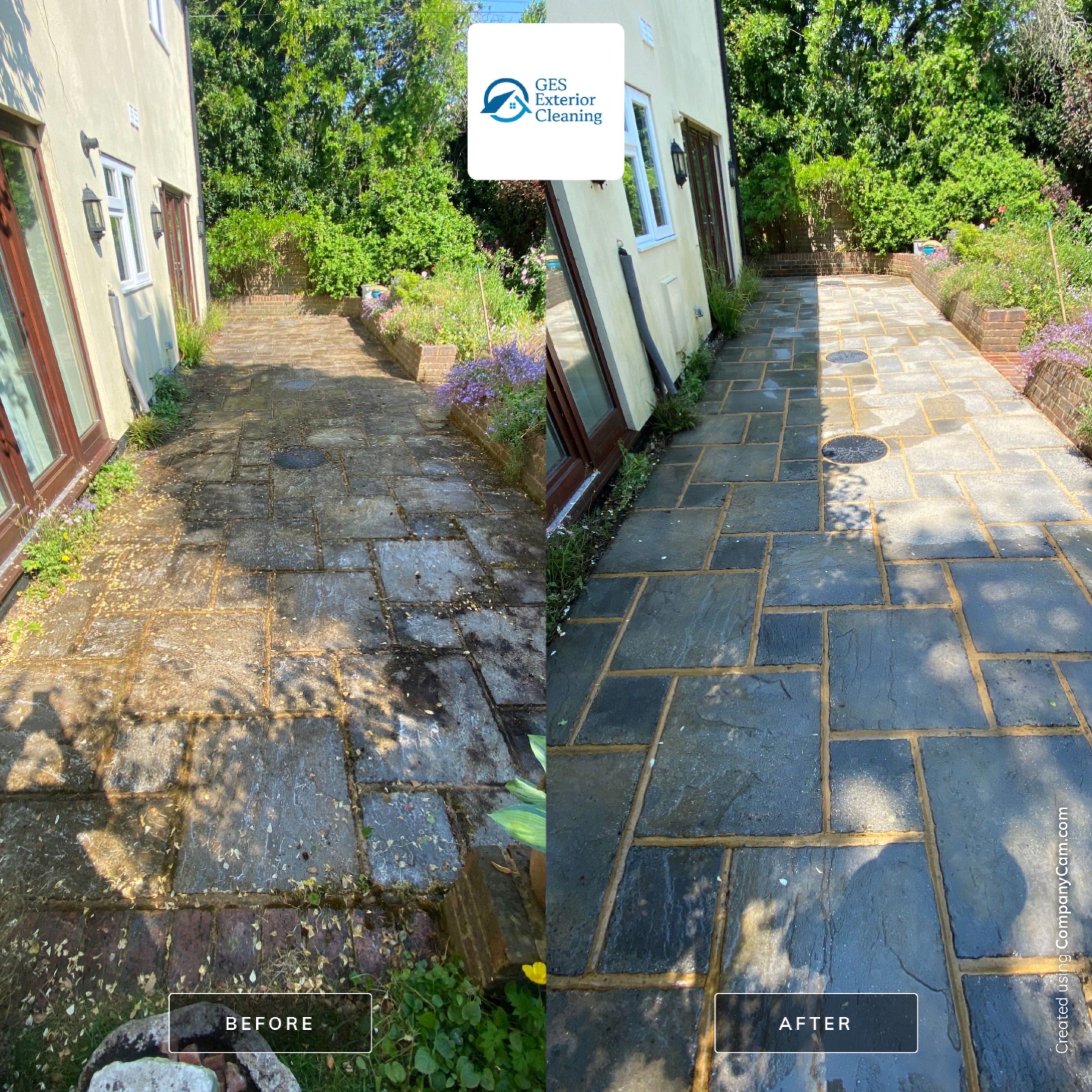 Patio Area Spring Clean using honda 21 ltr/min by Ges Exterior Cleaning ltd