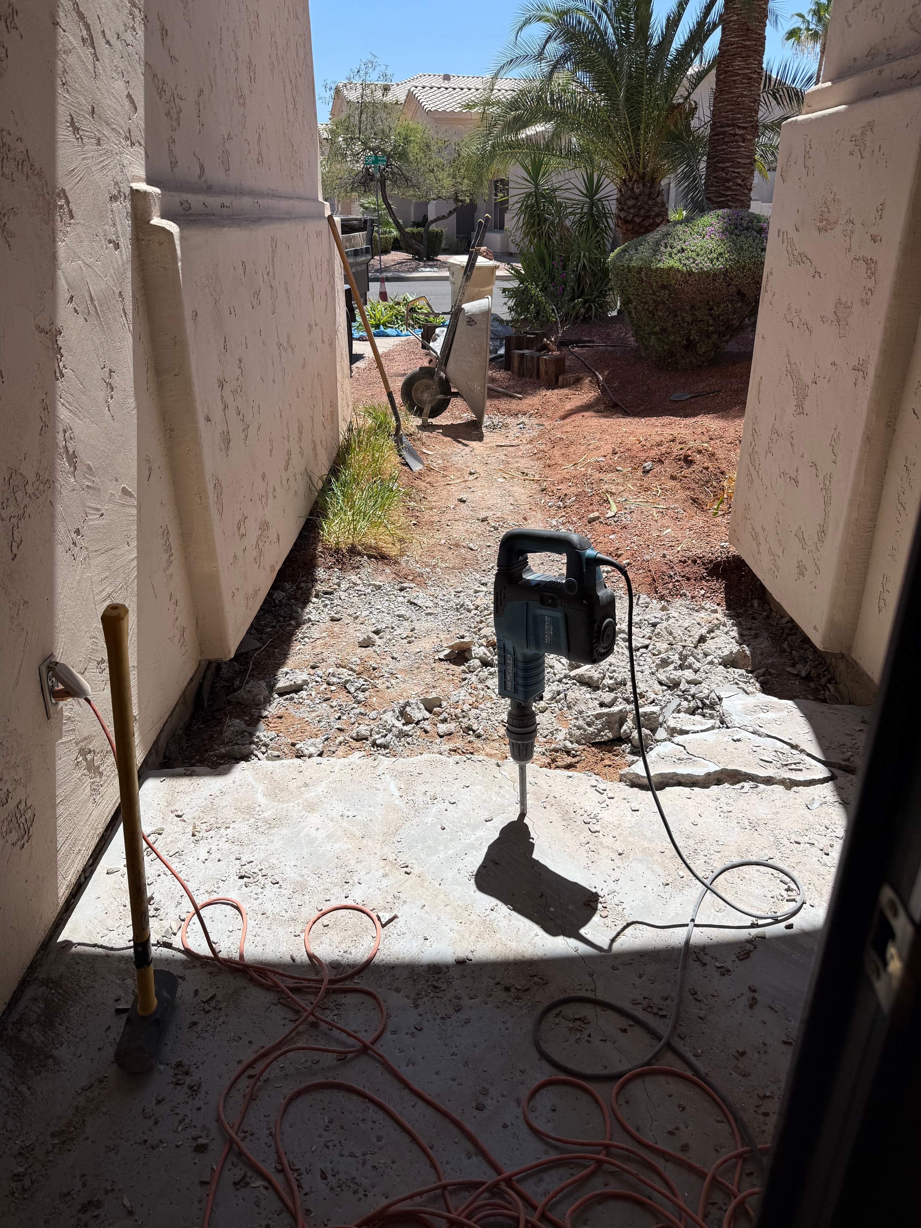 Custom Paver Walkway and Stucco Masonry Wall Installation in Glendale by We Do Hardscape