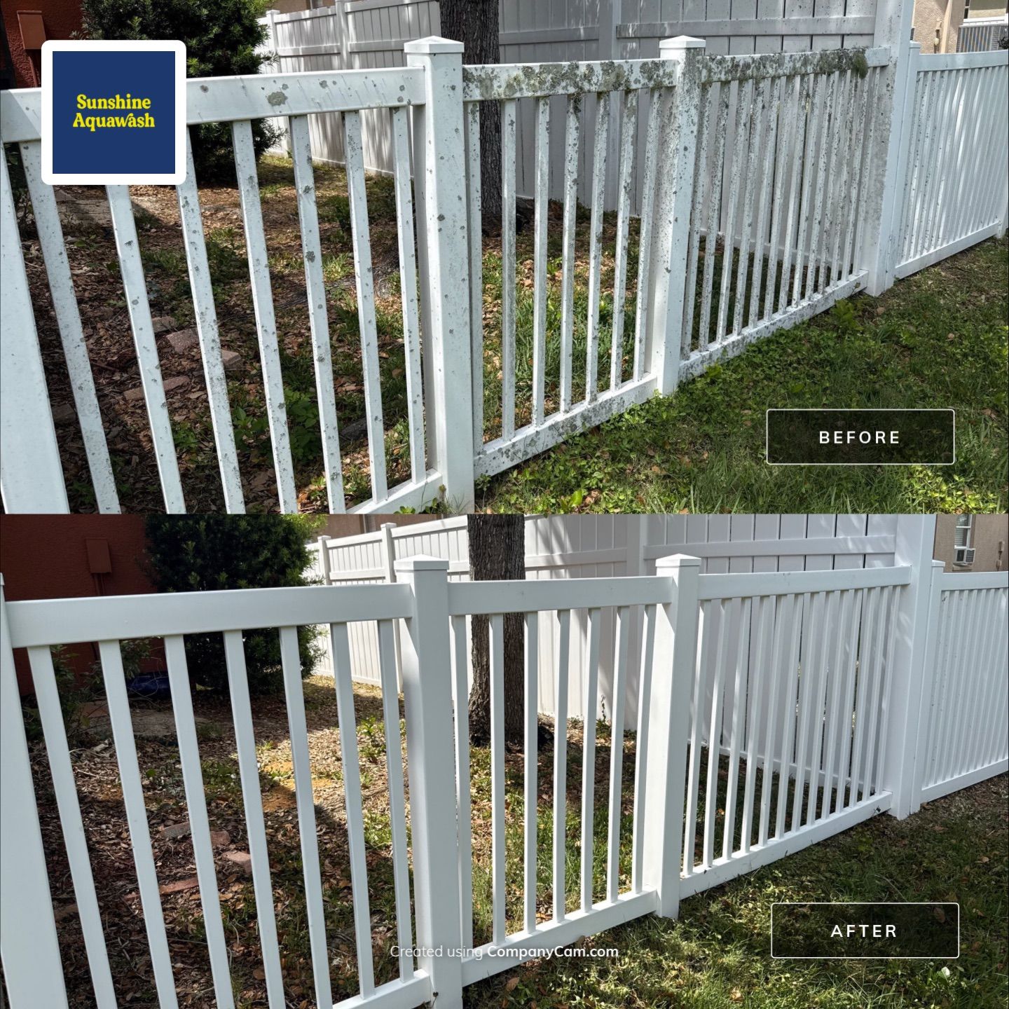 Vinyl Fence & Paver Patio Cleaning β Creekside Oaks, Parrish, FL by Sunshine AquaWash