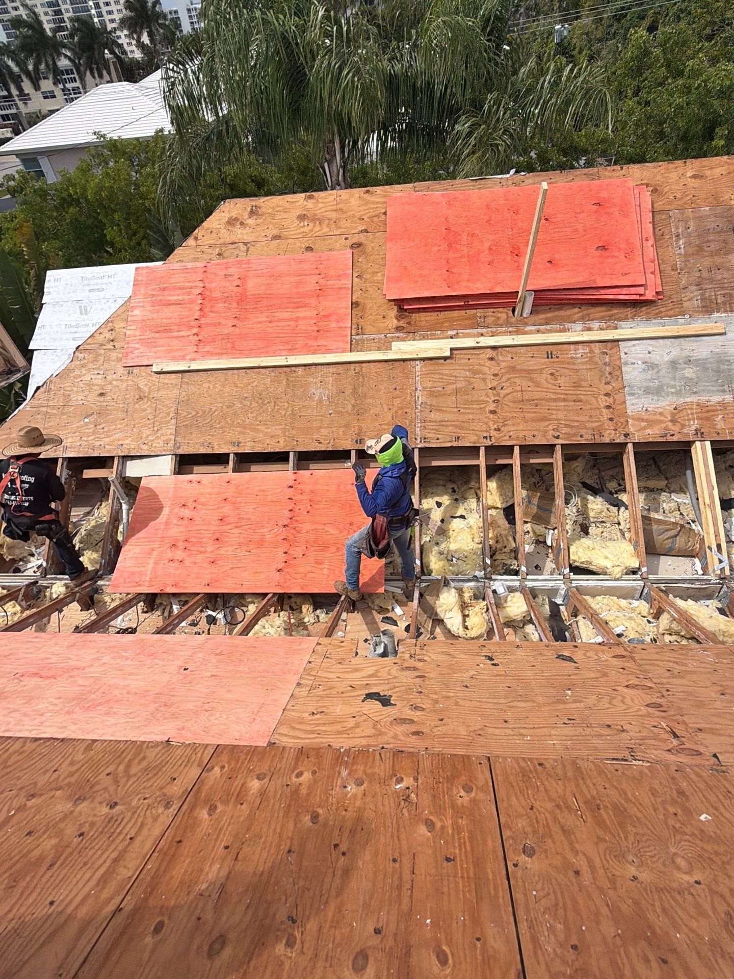 Delray Beach Tile Roof Replacement with Hurricane Strap Reinforcement by Aastro Roofing