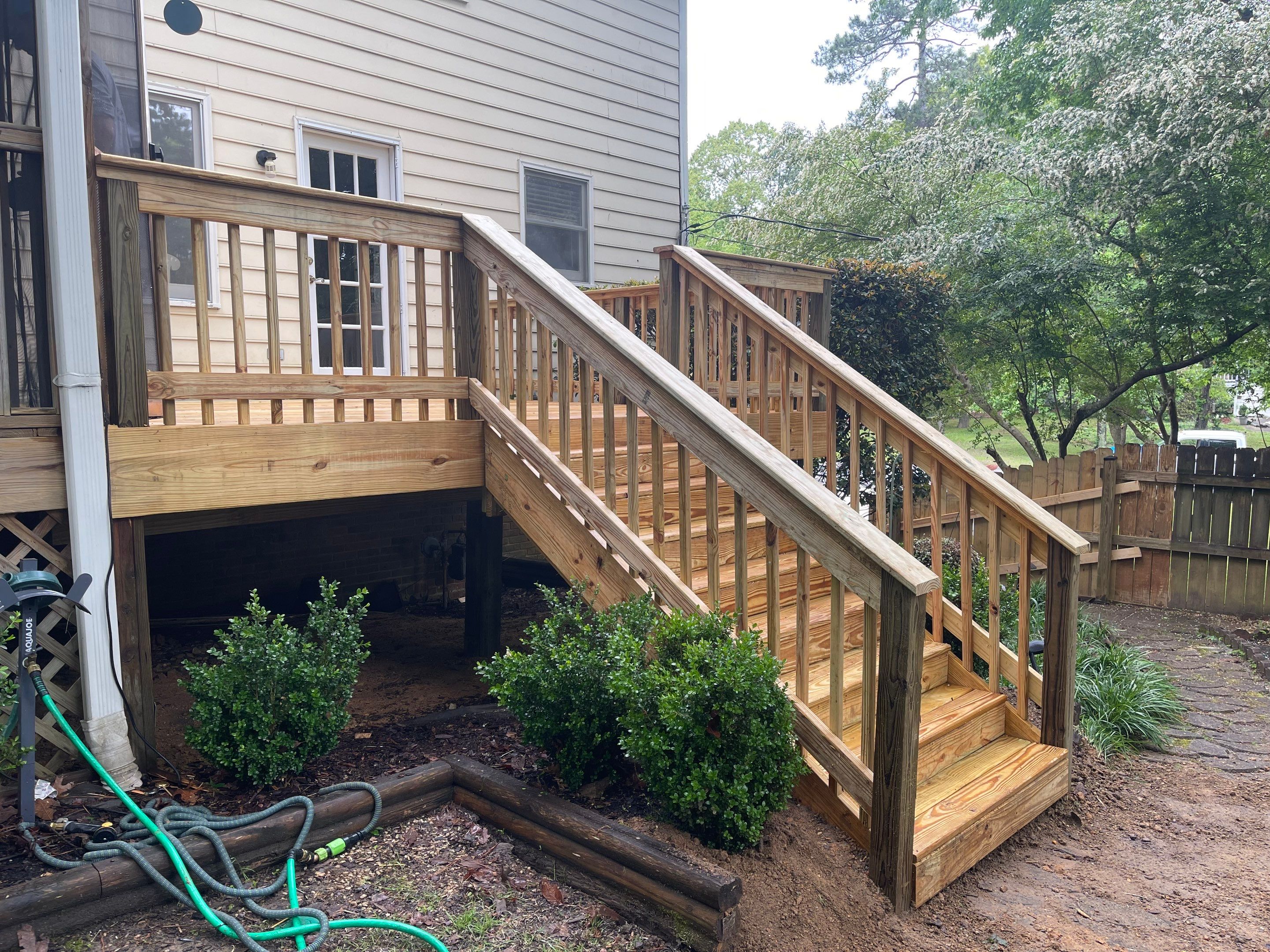 Oak Leaf Circle - Deck Installation  by Pillar and Pine