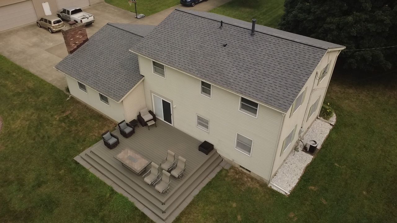 Aubrey K: Atlas Pinnacle, Color, Pewter, Drip Edge, Color, Hickory Clay by Eagle Eye Roofing