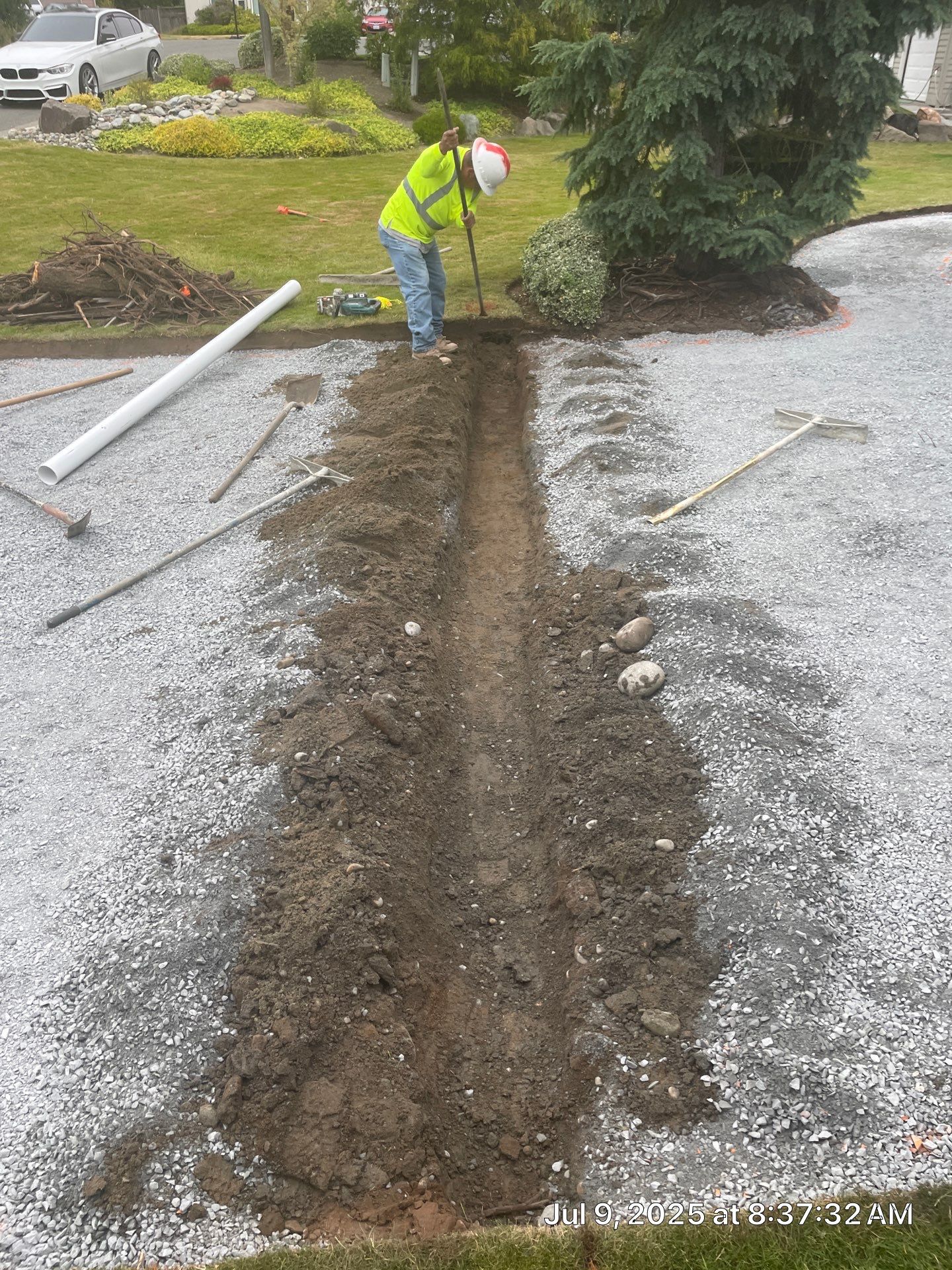 Exposed Aggregate Concrete Driveway Makeover  by Jireh Asphalt & Concrete Inc 