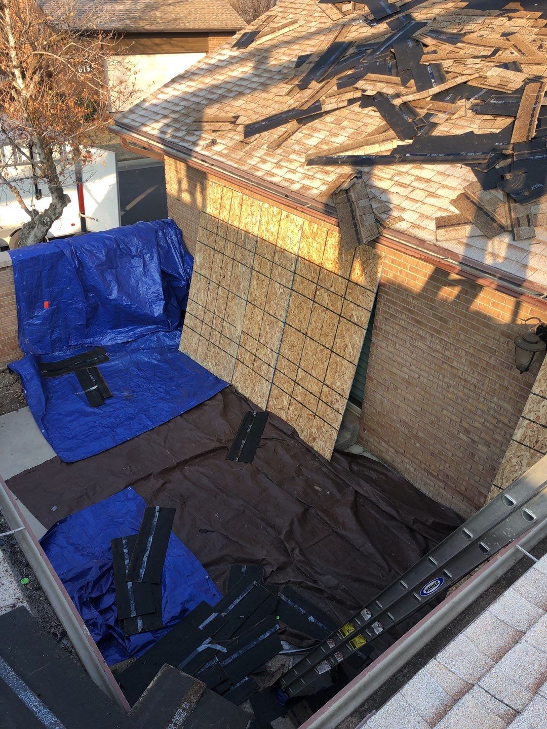 Storm Damaged Roof using GAF Timberline HDZ - Lifetime Shingle by The Roof Doctor