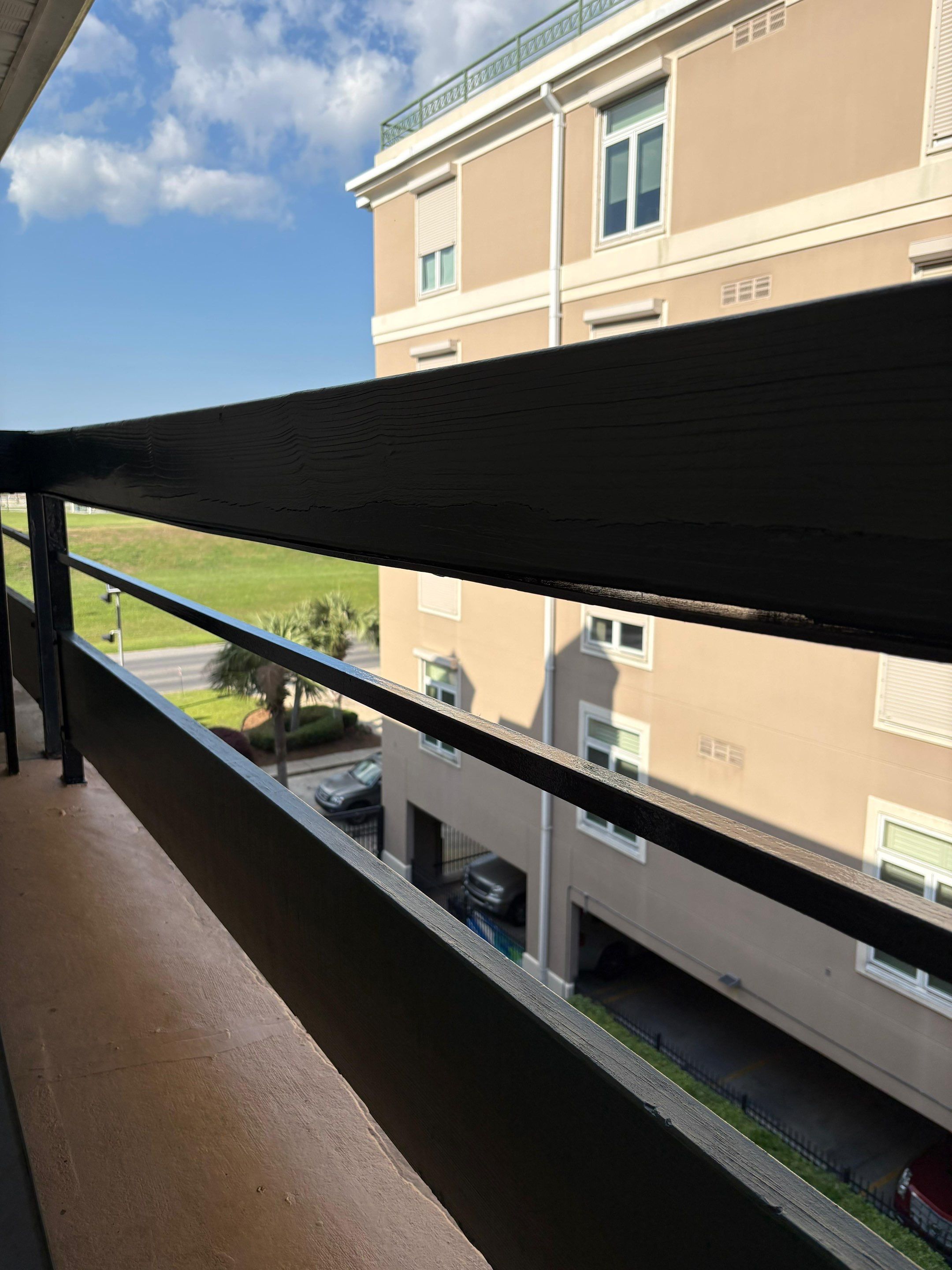 Wood Balcony Railing Replacement in Metairie by King Cole Construction