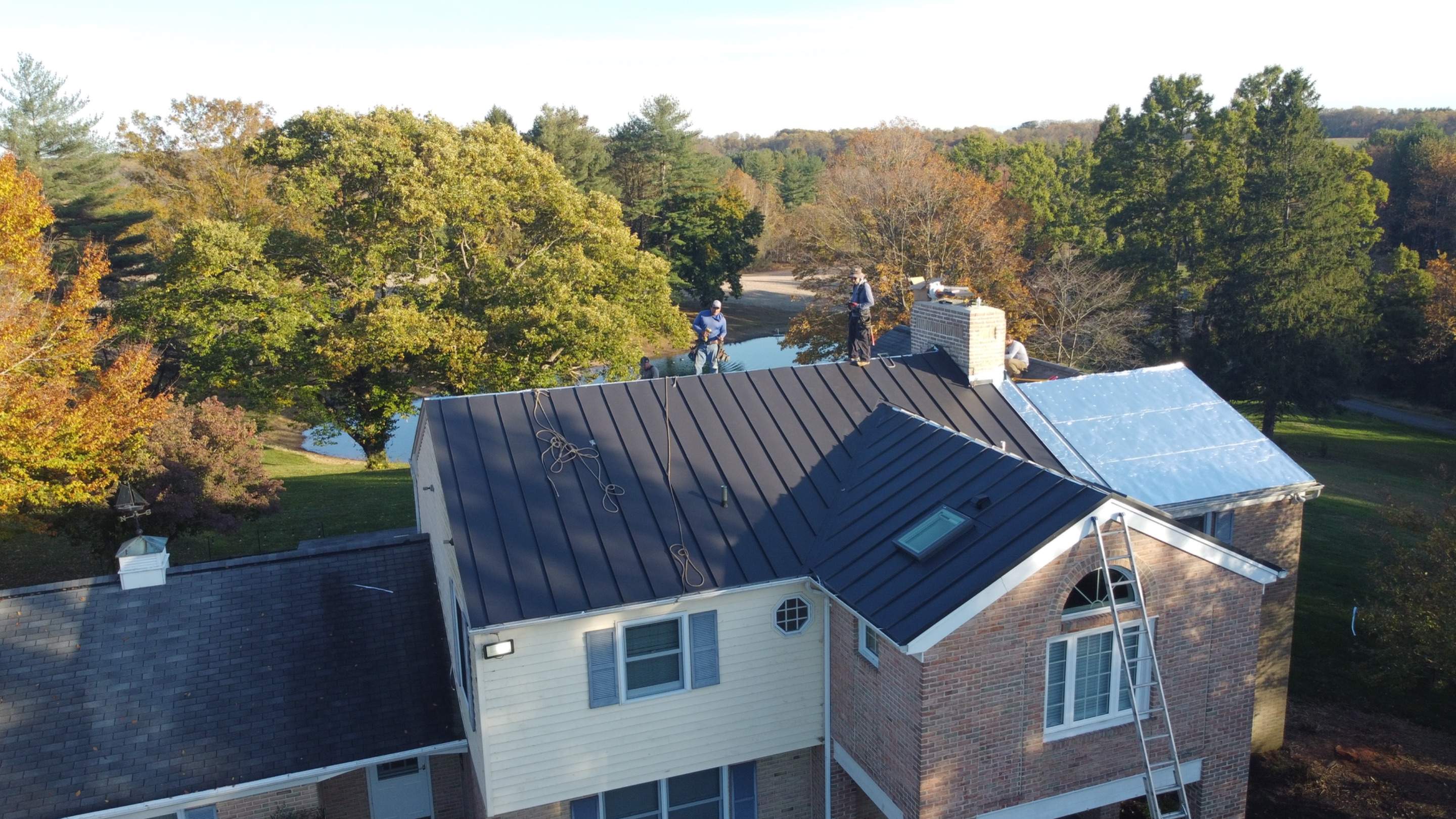Residential Roofing Installation using Standing Seam Metal Roof | Mechanically Fastened | 24 Gauge by Matter Roofing & Construction