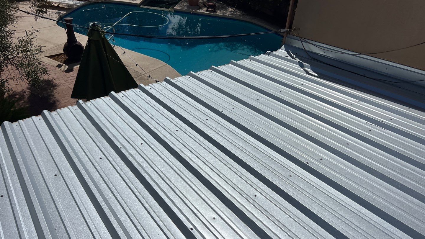 Silver Metallic Exposed Fastener by Reimagine Roofing