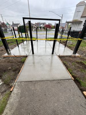 Concrete Patch Repair with Bollards | Clark Dog Park - Everett