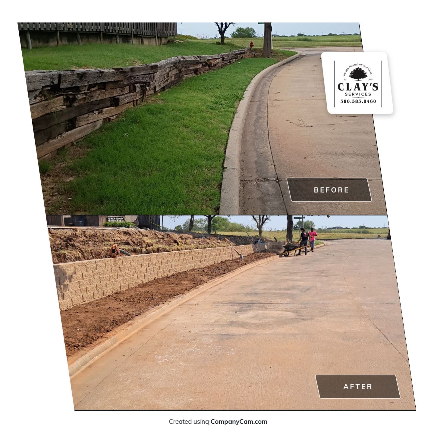 Retaining Wall by Clays Services Inc