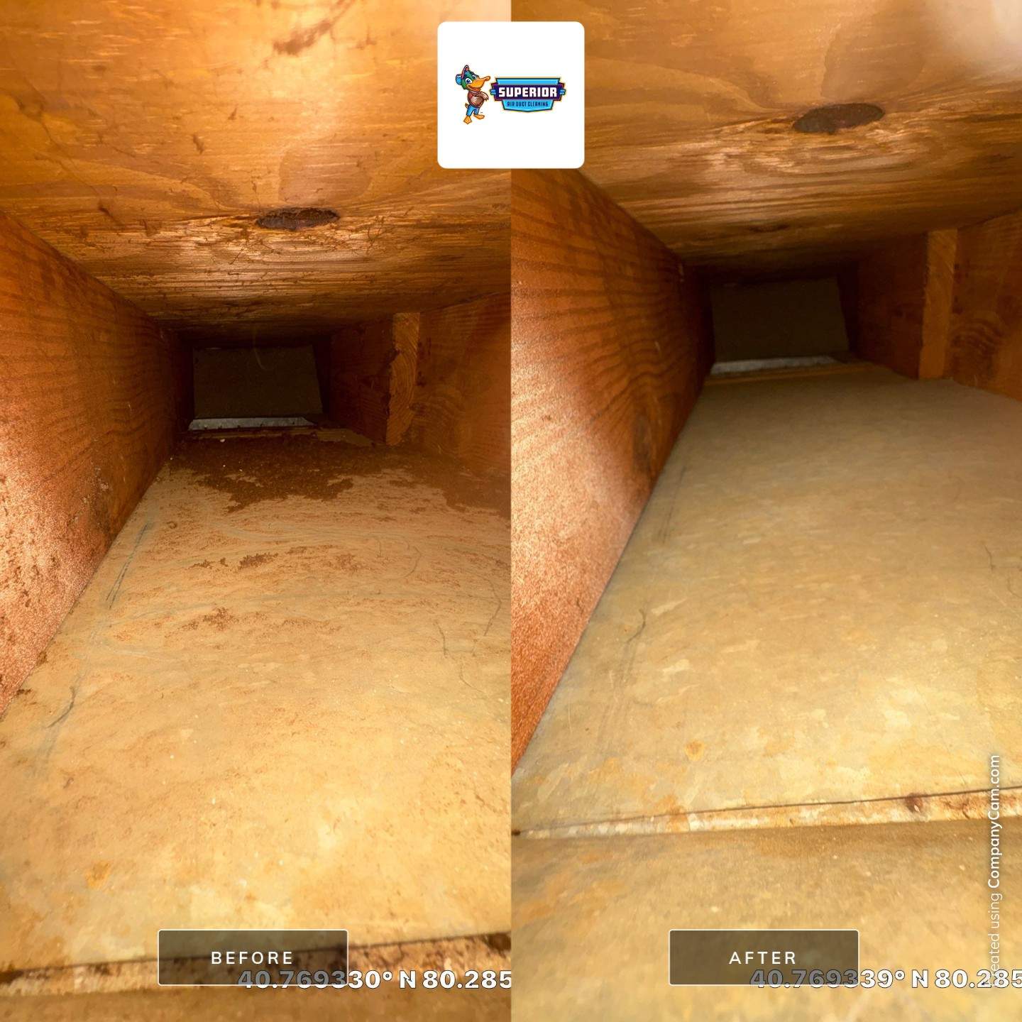 Air Duct Cleaning in New Brighton, PA using vacuum truck by Superior Air Duct Cleaning