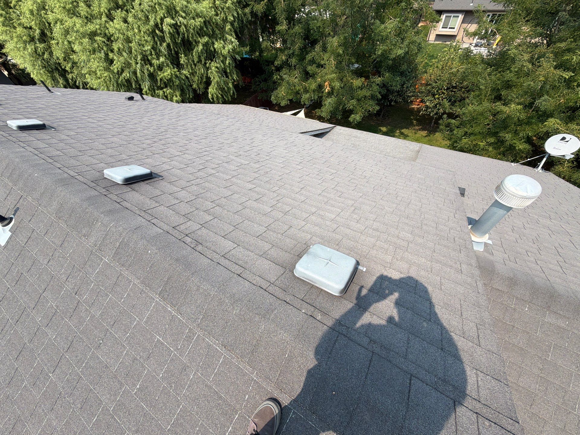 Residential Roof Replacement in Meridian Featuring Charcoal Architectural Shingles by Olive Roofing