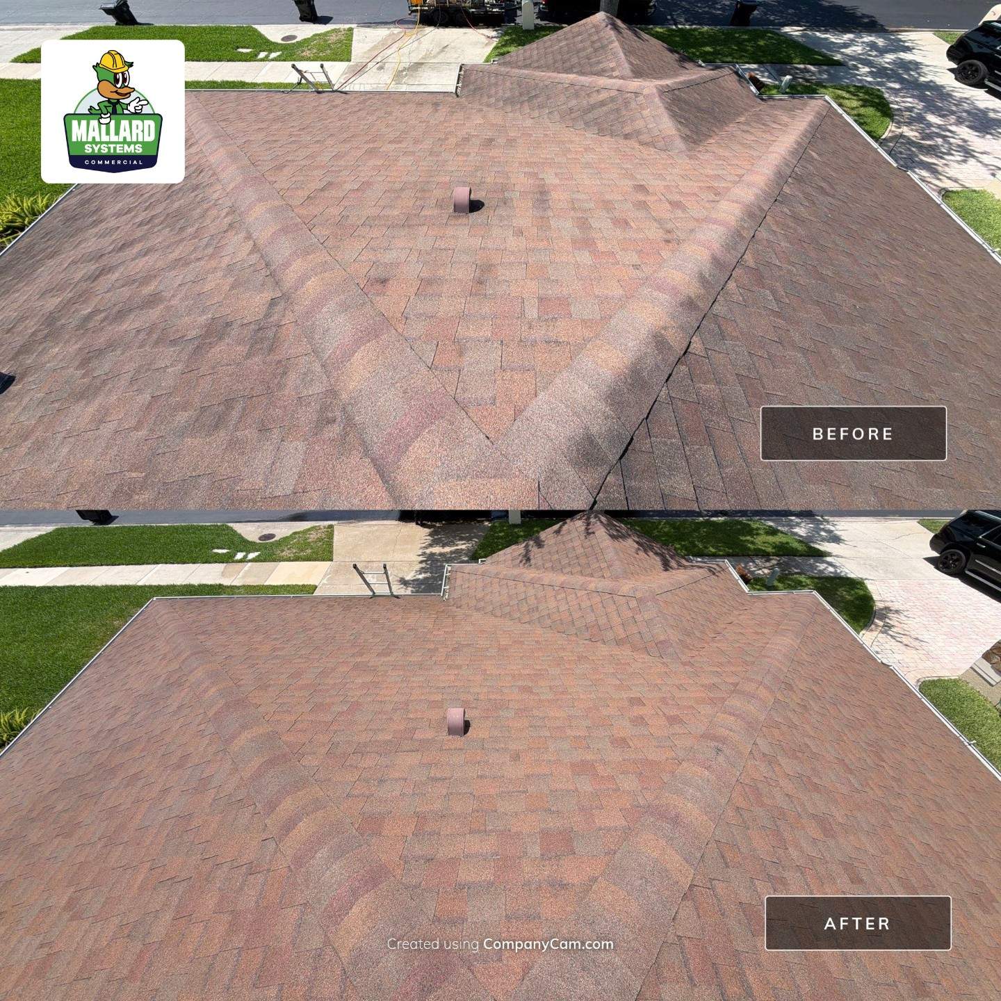 Residential Roof Cleaning and Exterior House Wash in Orlando by Mallard Systems