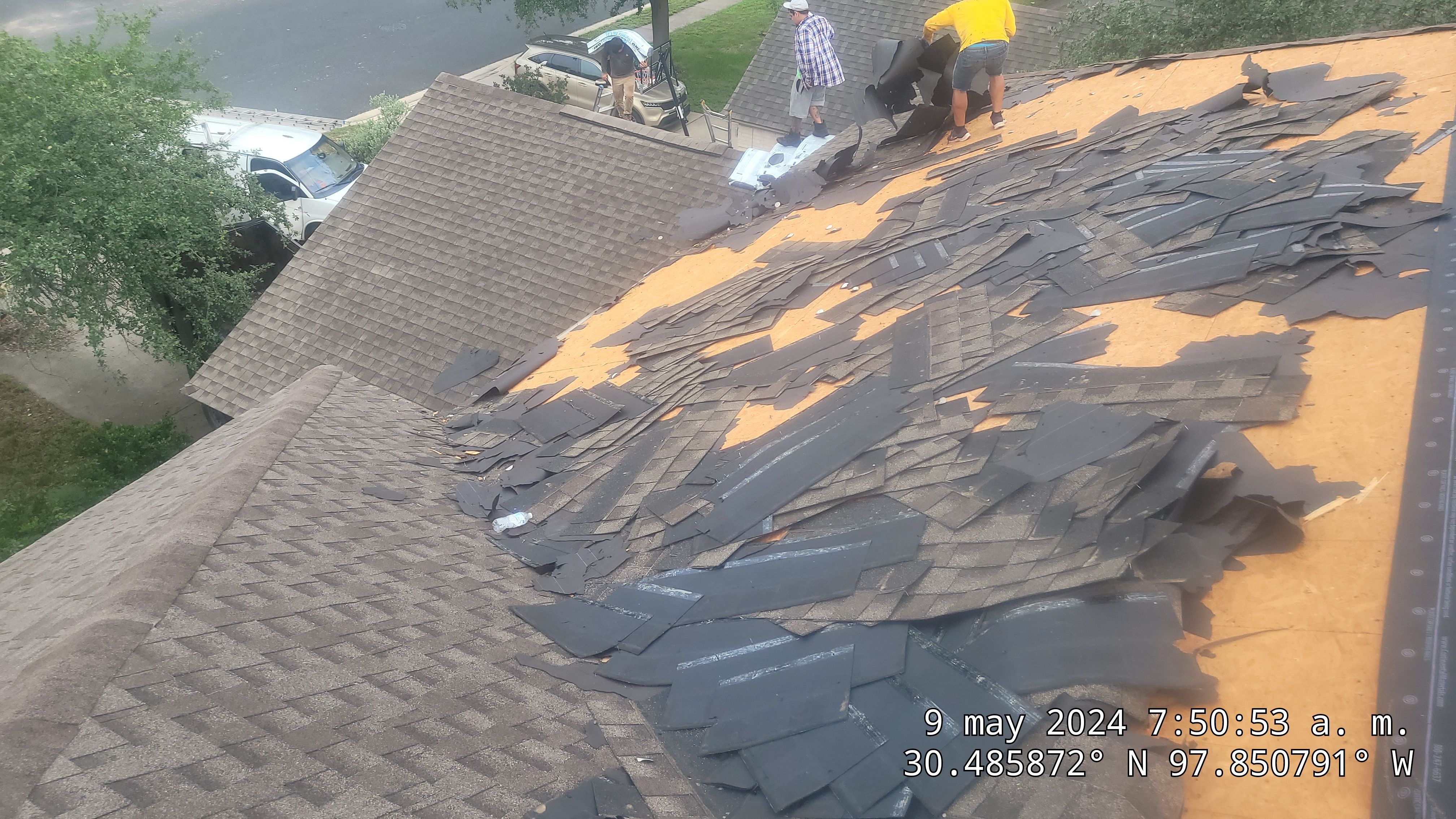 Full Architectural Shingle Roof Replacement and Decking Repair in Cedar Park by Caliber Restoration LLC