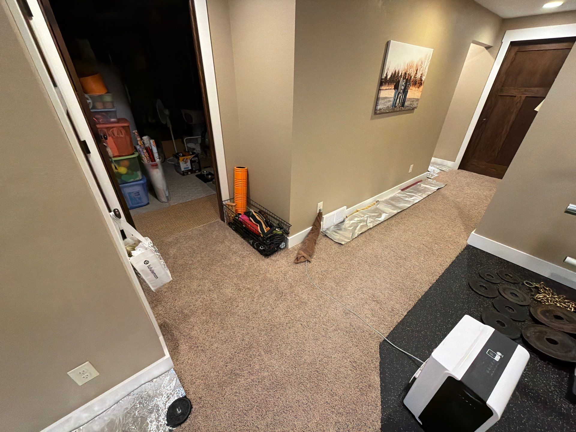 Decorative Flake Concrete Floor Coating for Larchwood Basement by Select Painting, Coatings & Garage Cabinets