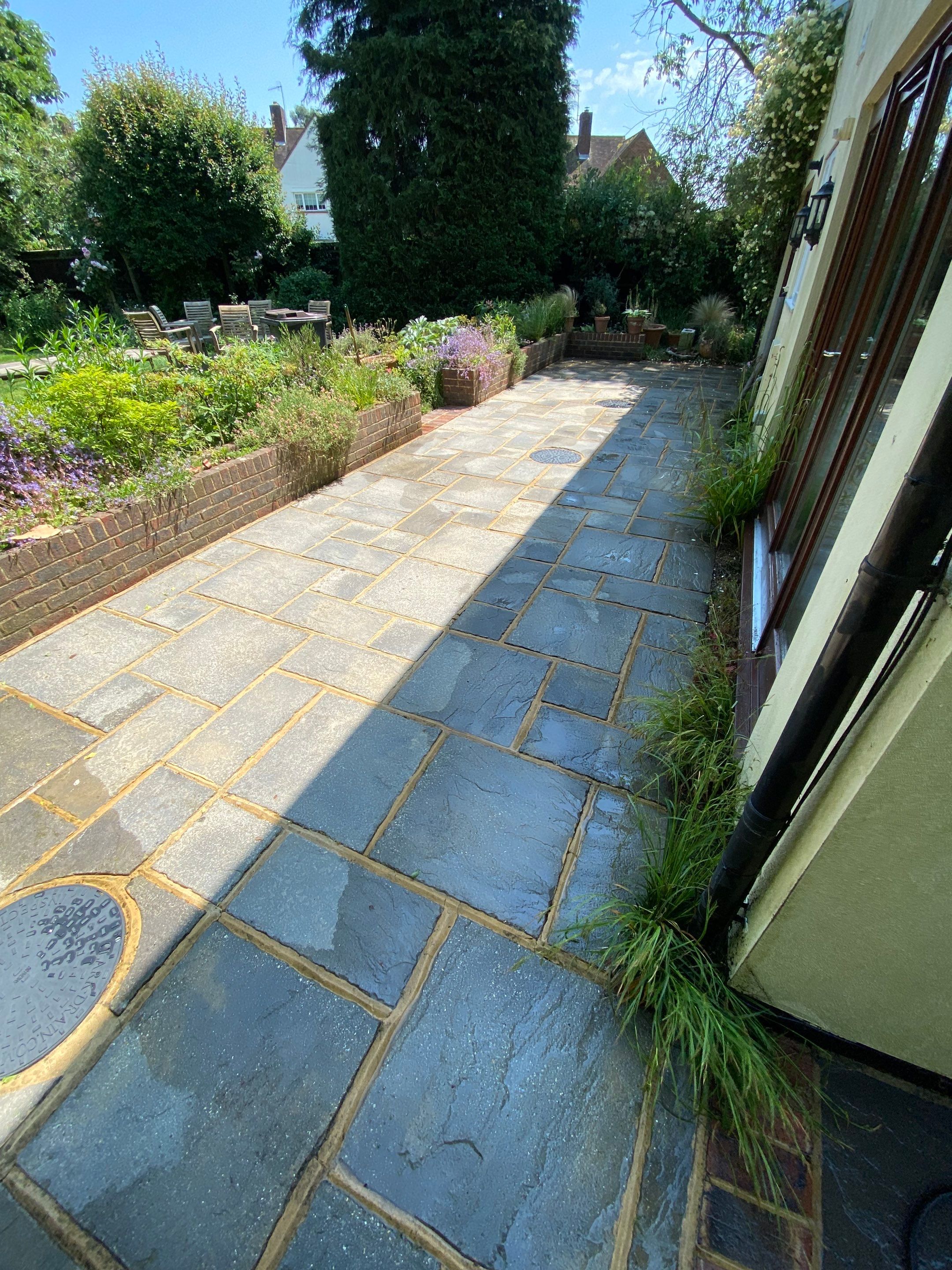 Patio Area Spring Clean using honda 21 ltr/min by Ges Exterior Cleaning ltd