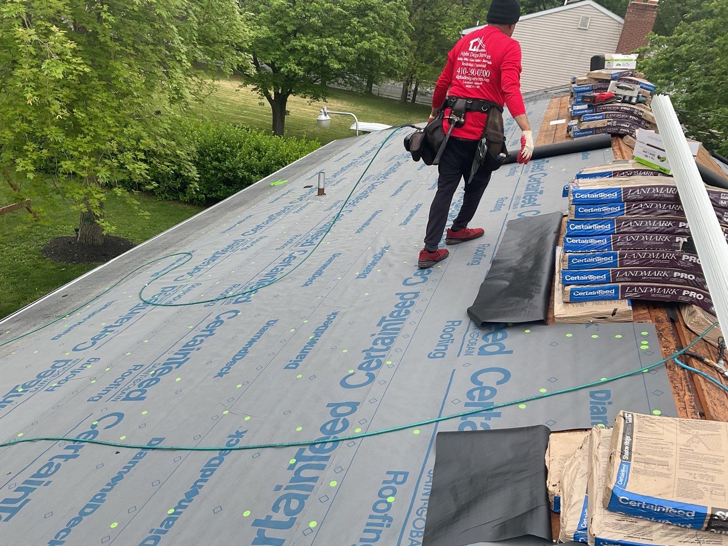 Residential Roofing Installation using CertainTeed Shingles by Alpha Design Services
