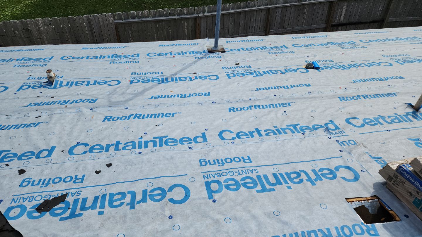 Residential Roofing Installation using Certainteed Landmark Moire Black by Galvan Roofing and Construction