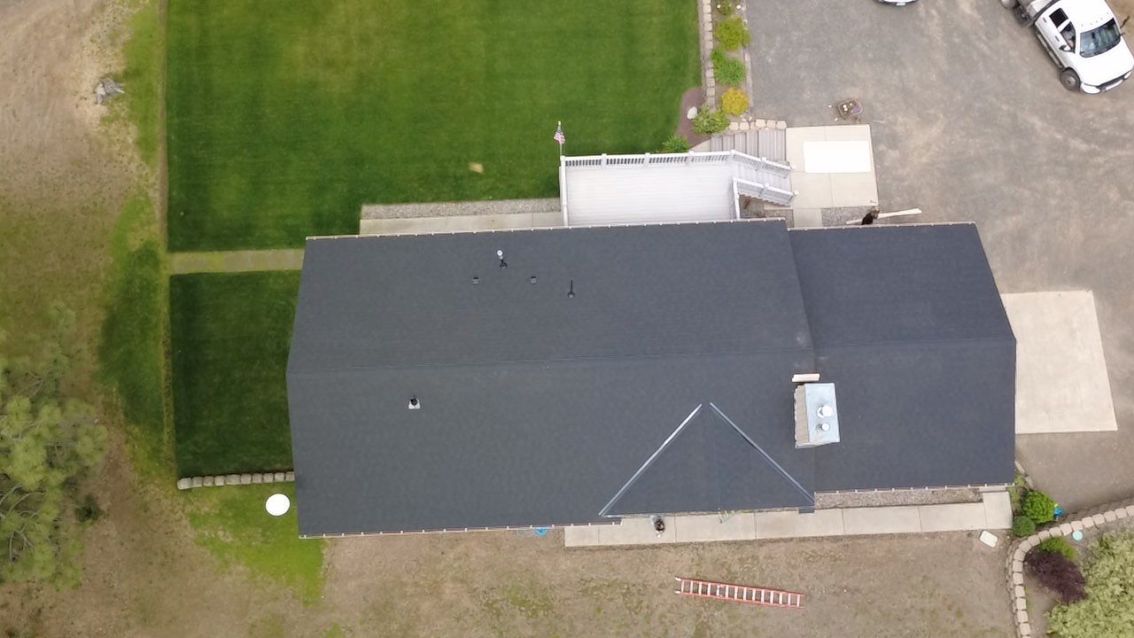 CertainTeed Landmark Pro Roof Replacement and Chimney Repair W Jacobs Rd Spokane, WA 99224  The Alpine Premium System - Certainteed Landmark® PRO Shingle - Cinder Black by Alpine Roofing