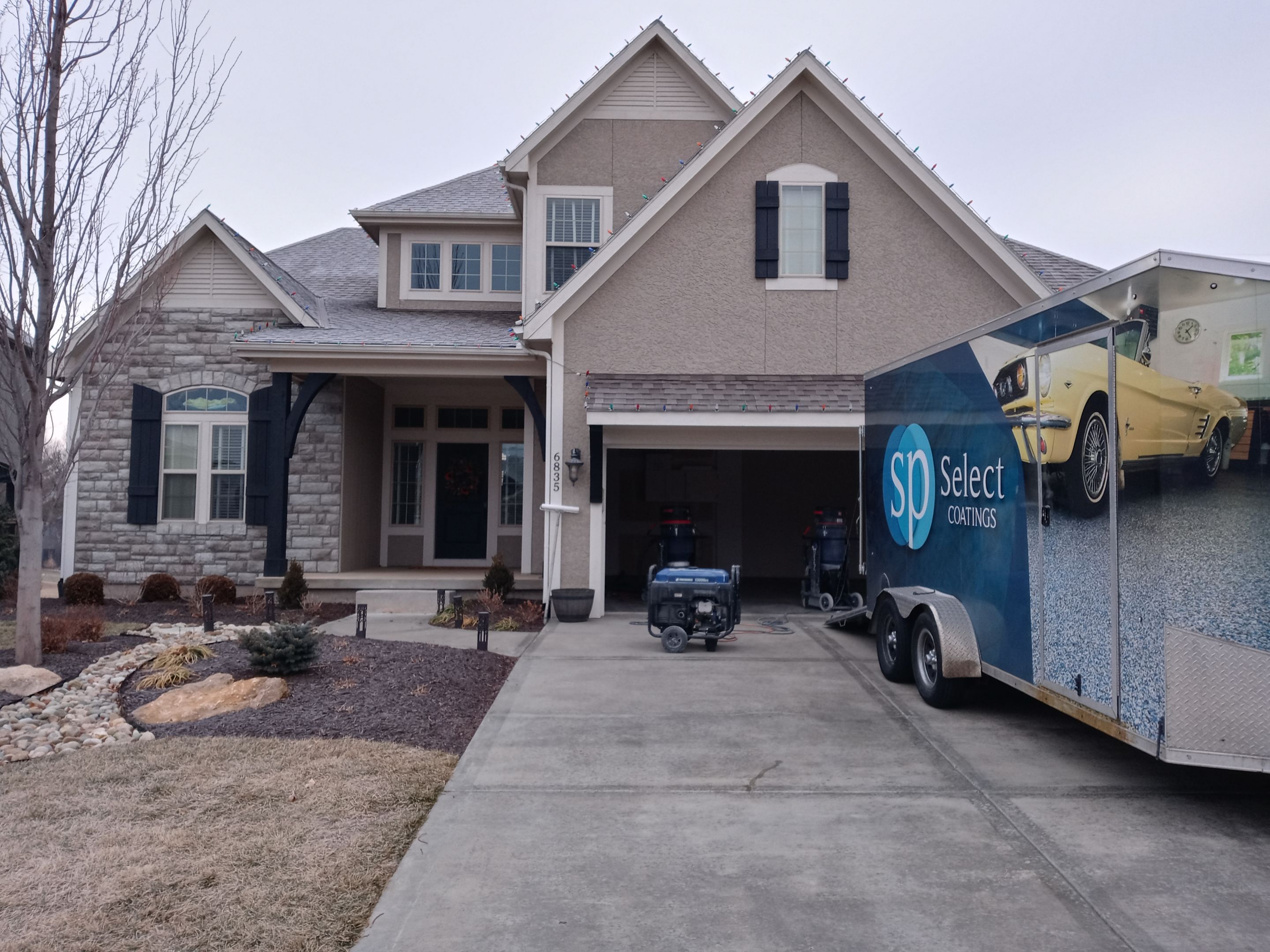 Garage using Silver Creek by Select Painting, Coatings & Garage Cabinets