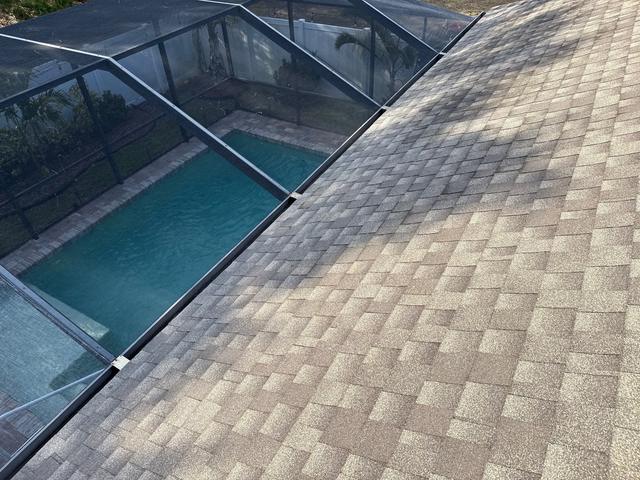 Gutter Cleaning Over Screen Enclosure – Greenbrook Village, Lakewood Ranch, FL by Sunshine AquaWash