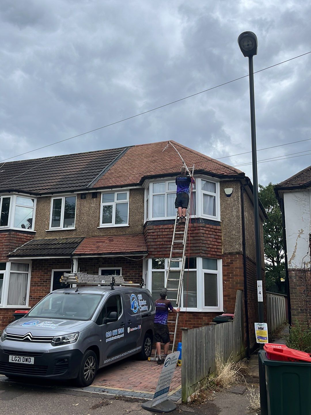 Roof Clean  - Moss Removal - Gutter Clean using Honda 15lpm Low Pressure Washing Machine by Ges Exterior Cleaning ltd