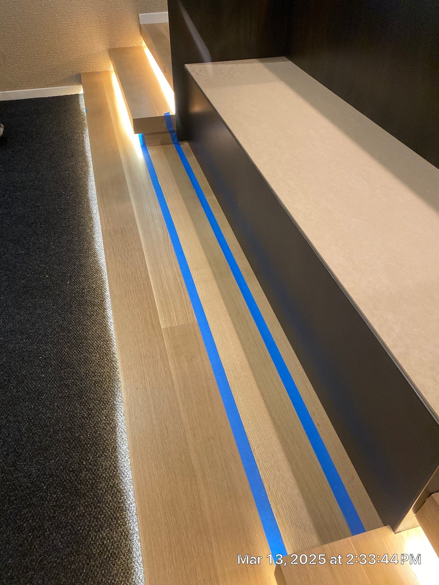 Basement Remodel using Engineered White Oak by RTBaldwin Hardwood Floors