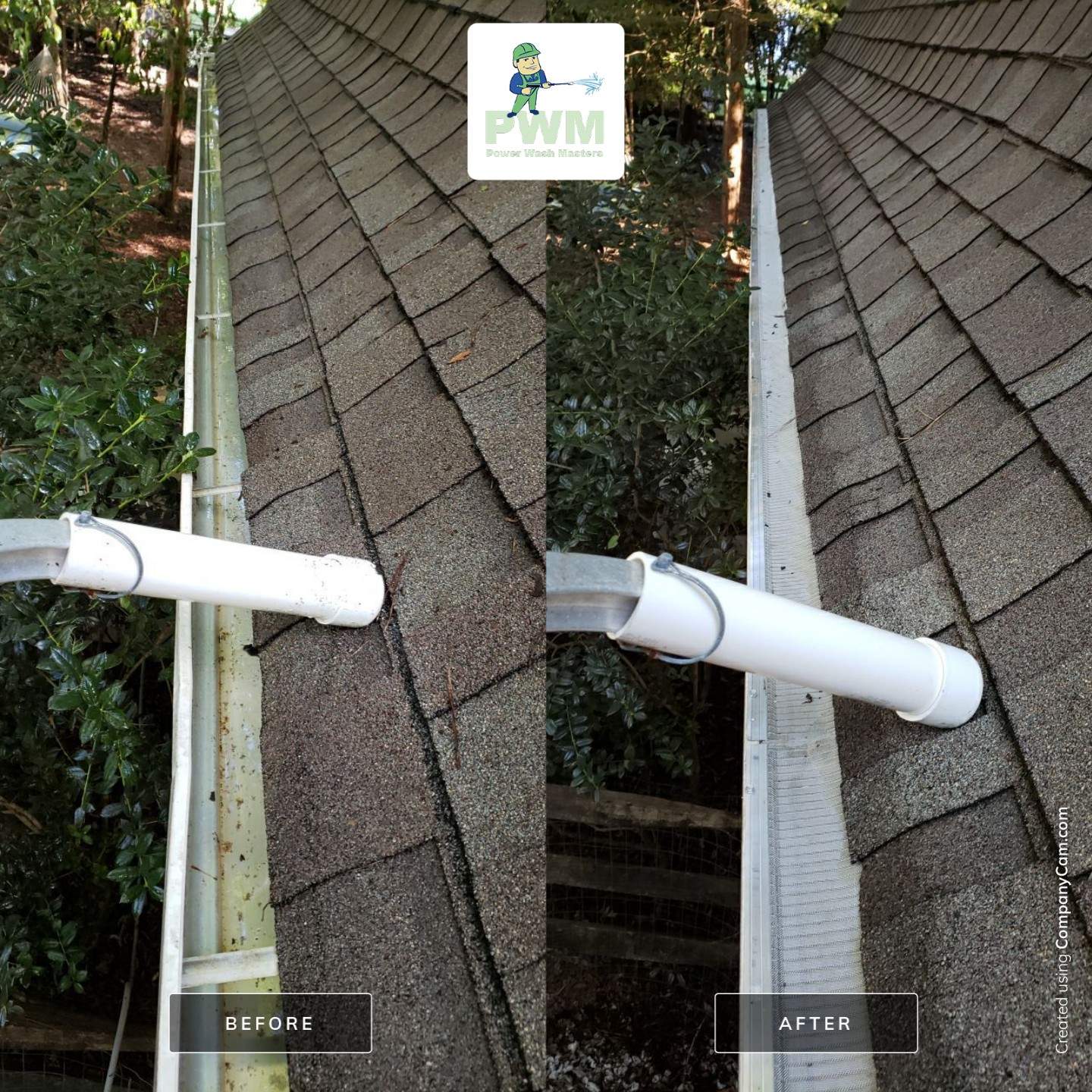 Gutter Guard Instalation using Easy-on gutter guard by Gutter Glove by Power Wash Masters LLC
