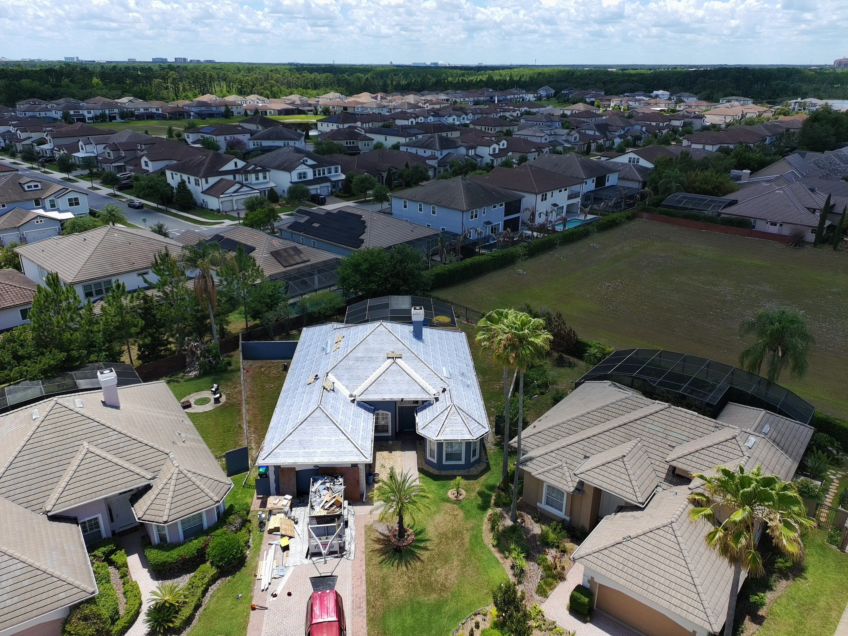 Concrete Tile Roof Replacement Using Polystick TU Plus in Orlando by Fortified Roofing Solutions Corp.
