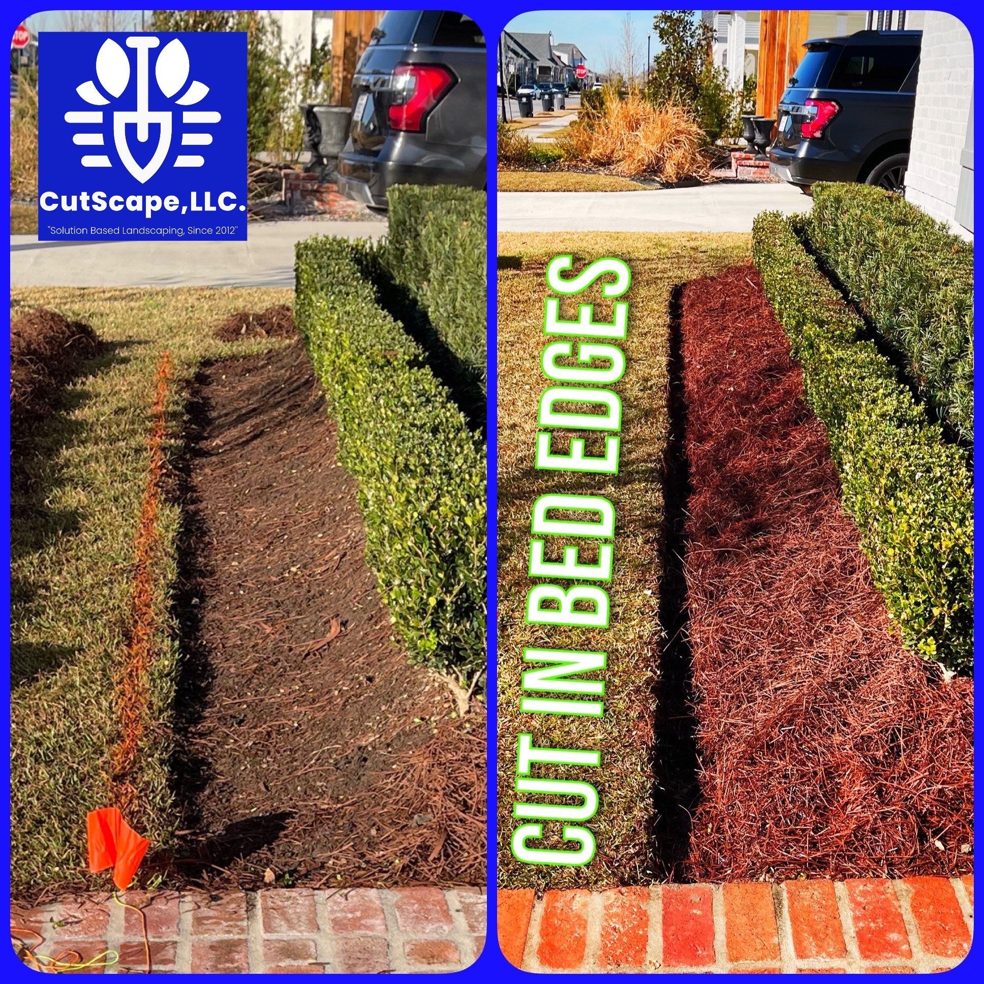 LANDSCAPE SERVICES: CUT IN BED EDGES / BED EDGE REDEFINE  by CutScape, LLC.
