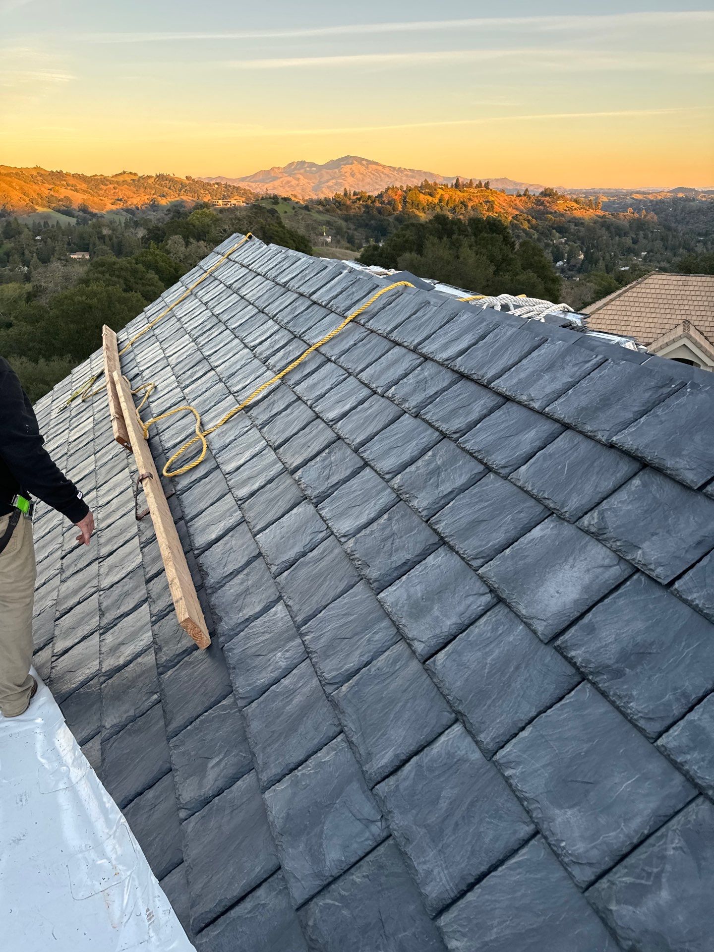 Residential Roofing Installation using Slate by Acker Roofing
