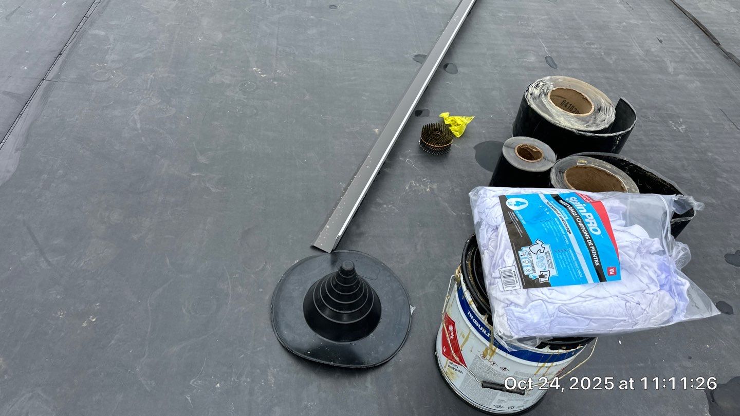 Westford EPDM Flat Roof with Gutter & Soffit/Fascia Replacement by Mighty Dog Roofing of Greater Middlesex County