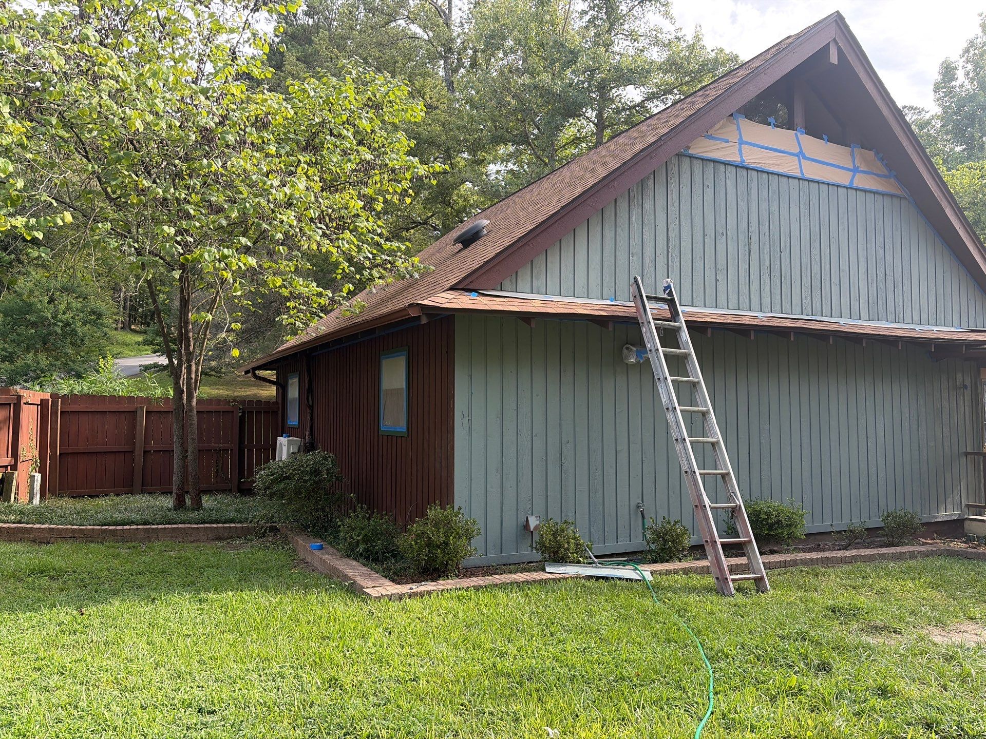 Careful Stain Work & Fresh Color on Unique Property Tyler, TX by Quality Coats Painting