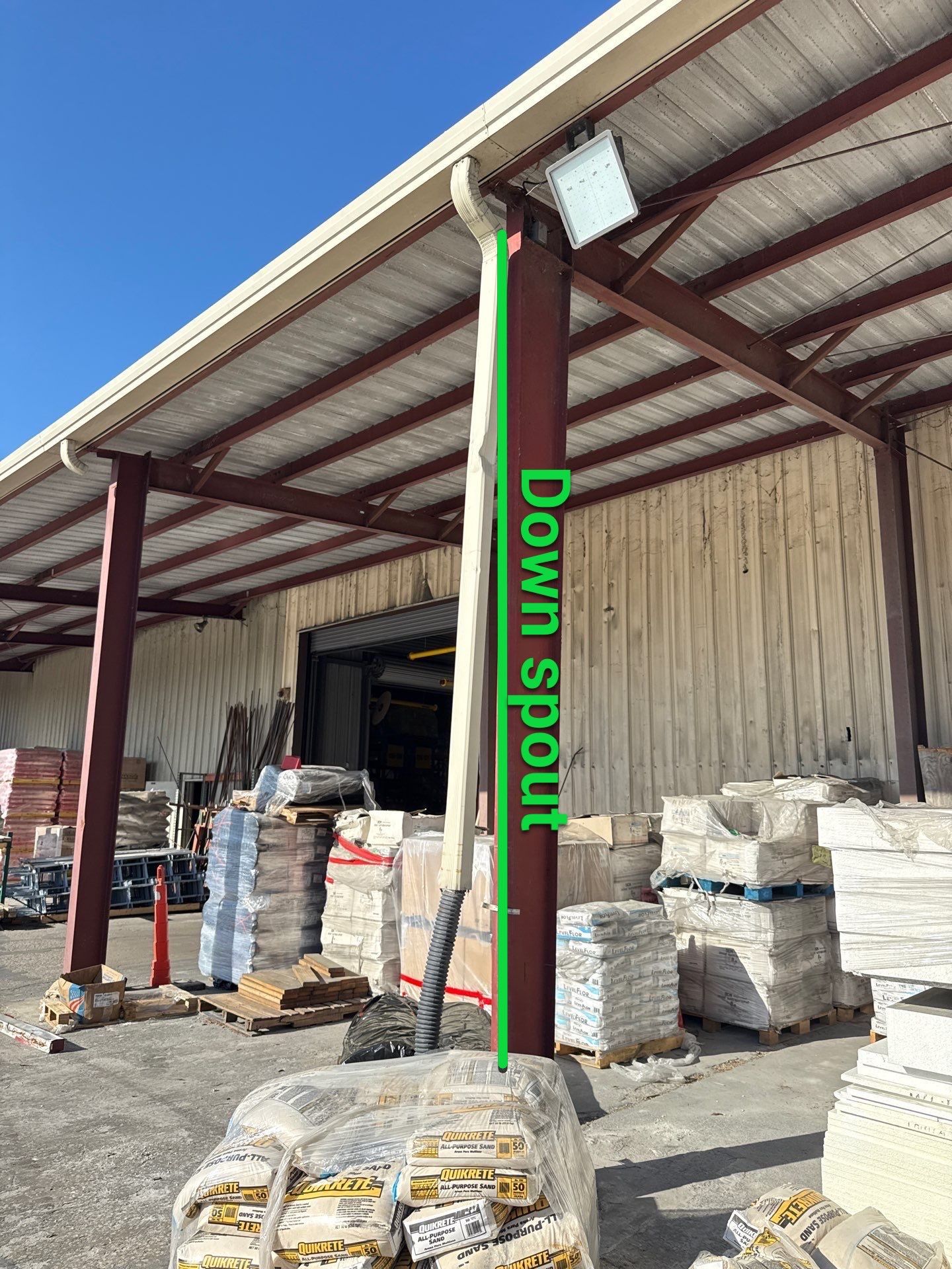 Commercial Box Gutters and White Downspouts Installation in Tampa FL by Gutter Professors