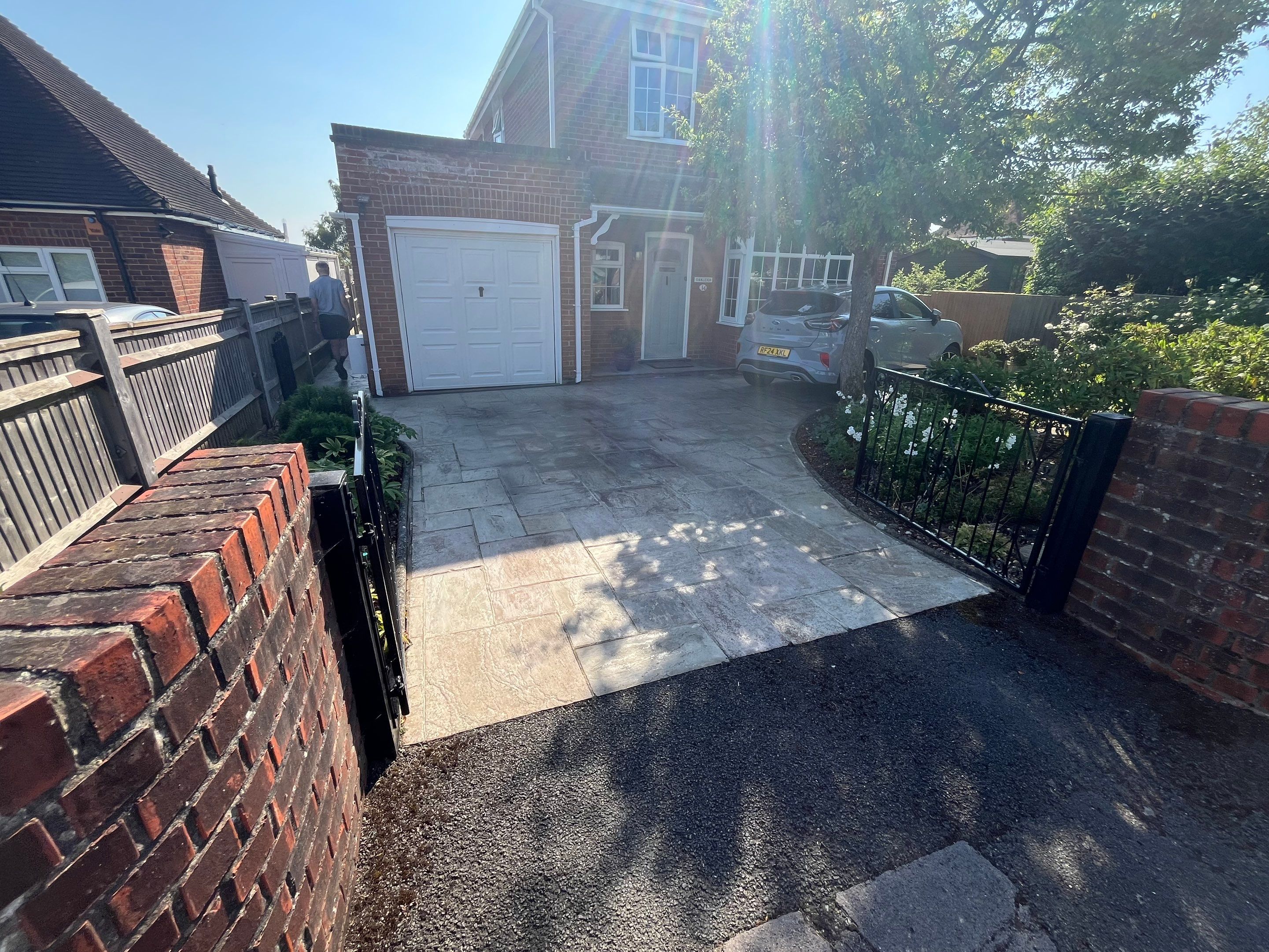York Stone Patio Cleaning using Honda 15lpm Low Pressure Washing Machine by Ges Exterior Cleaning ltd