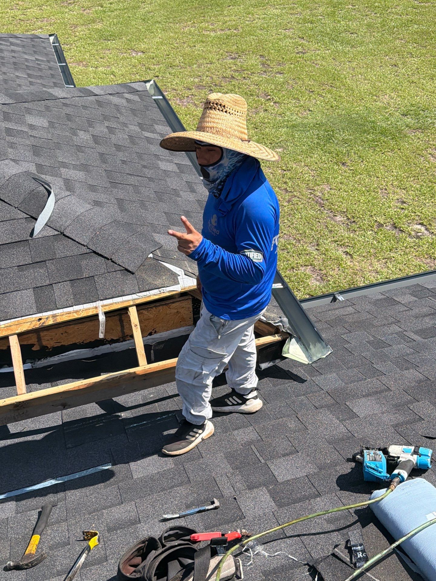 GAF Asphalt Shingle Roof Replacement with Skylight in Eustis by Fortified Roofing Solutions Corp.