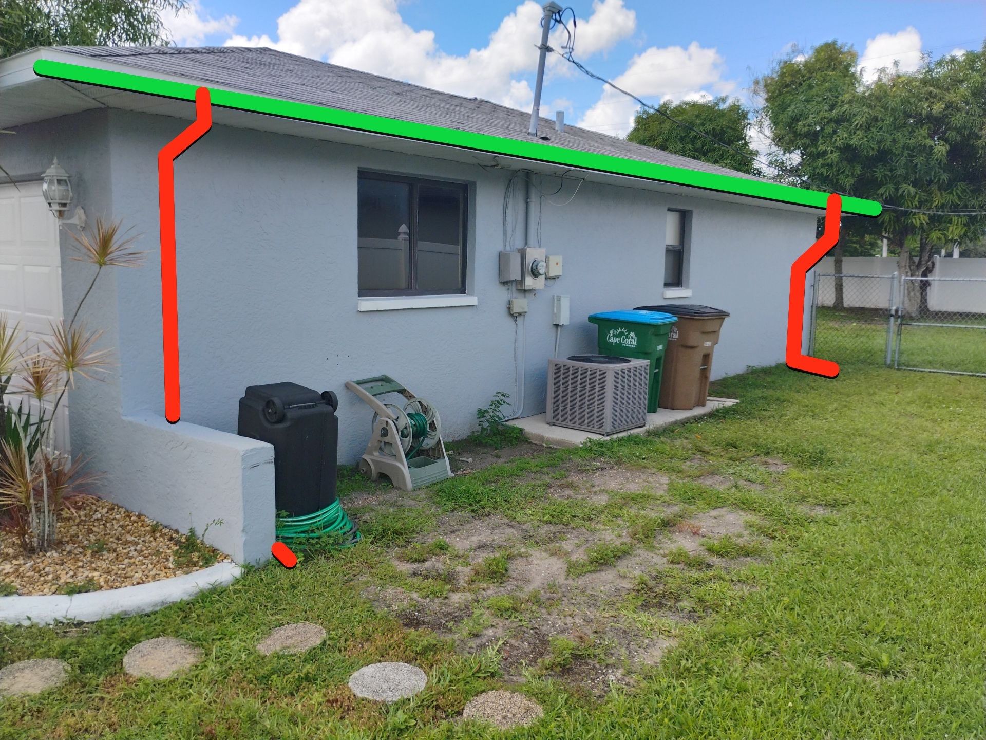 New Gutter System with Splash Guards in Cape Coral FL by Gutter Professors
