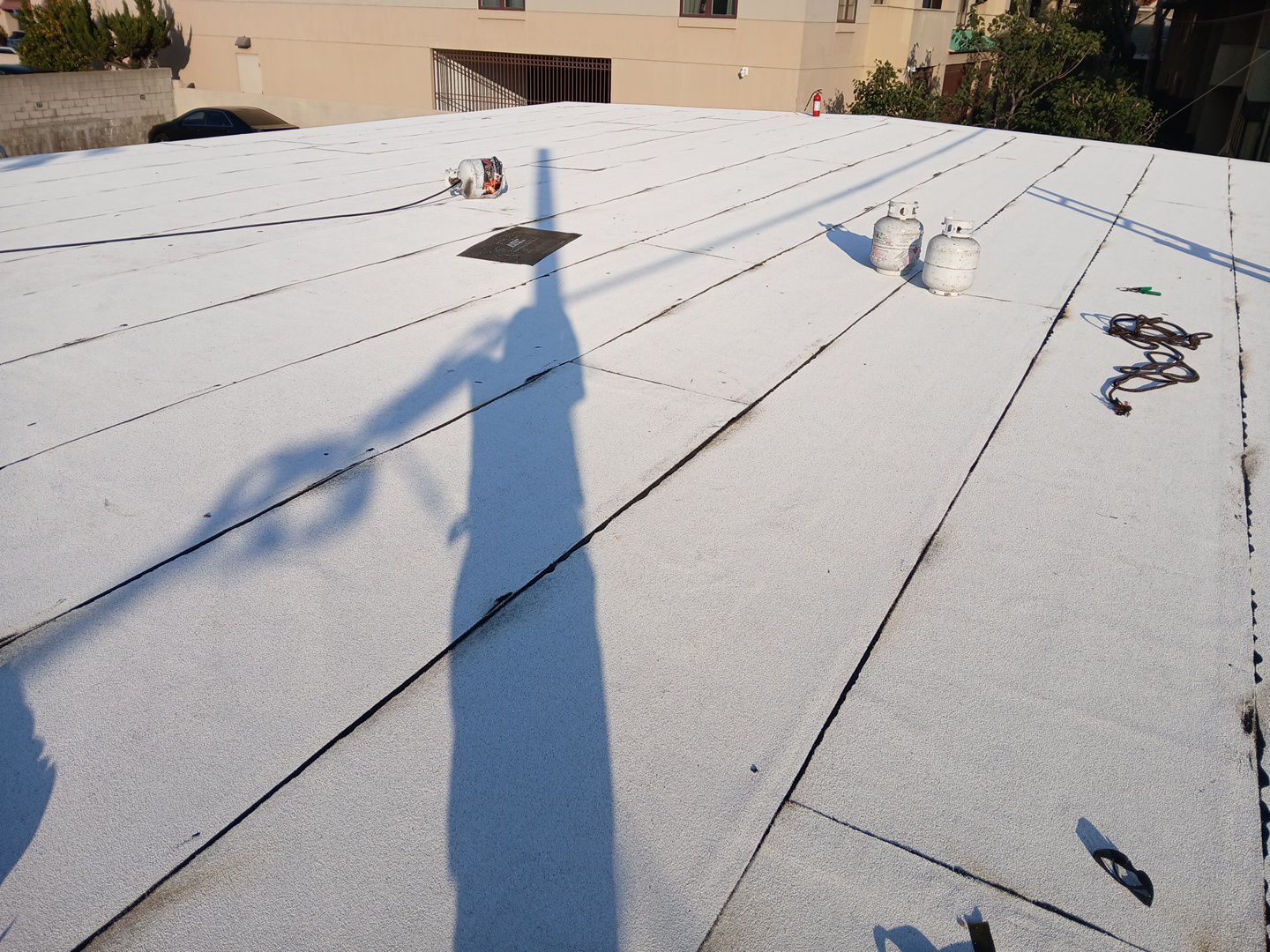 Carport Modified Bitumen Installation using ASC Modified Bitumen Roofing System by Hull Brothers Roofing