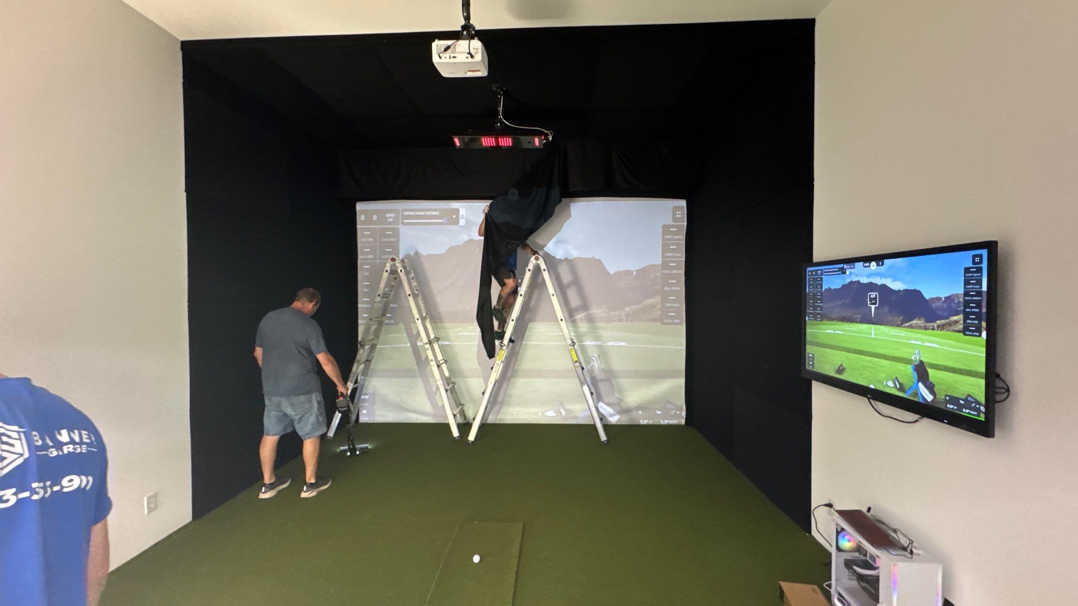 A Custom Golf Sim Made To Fit The Entire Room by Banner Garage