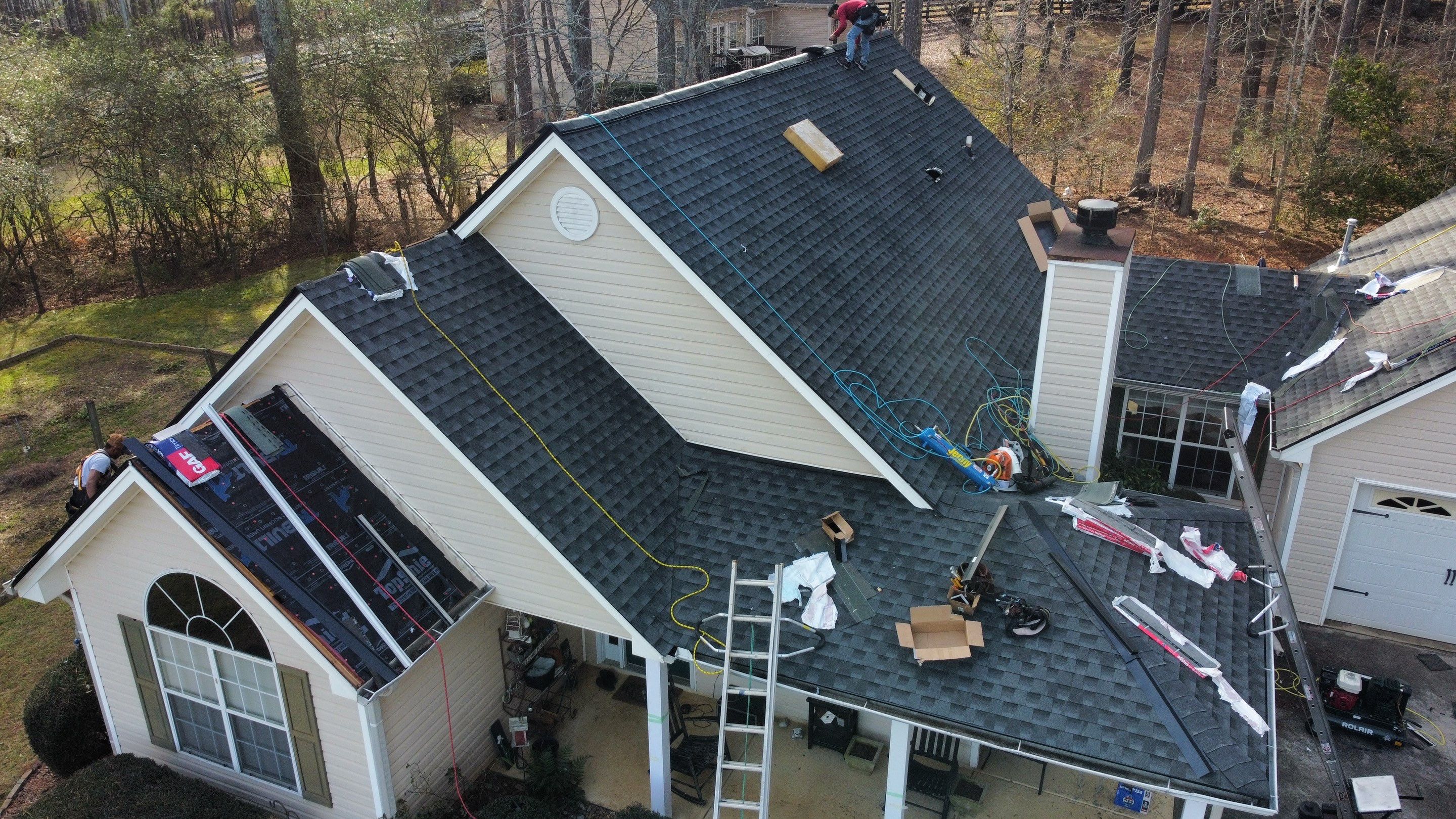 Cumming, GA Roof Replacement GAF Timberline HDZ Charcoal by Reset Roofing