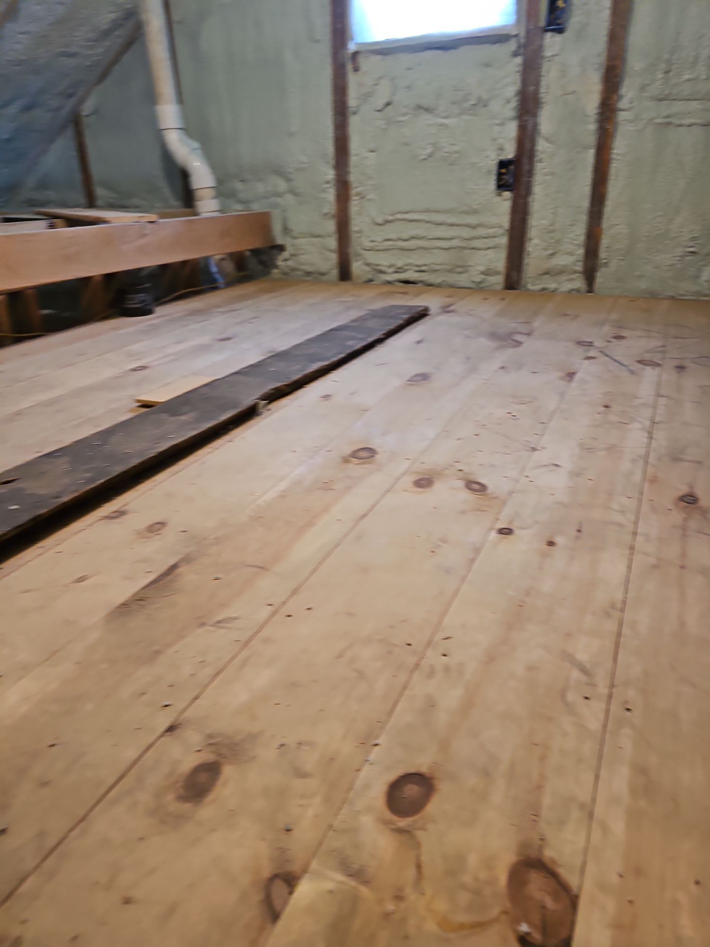 Attic Insulation using Closed Cell Spray Foam by NYS Foam & Energy