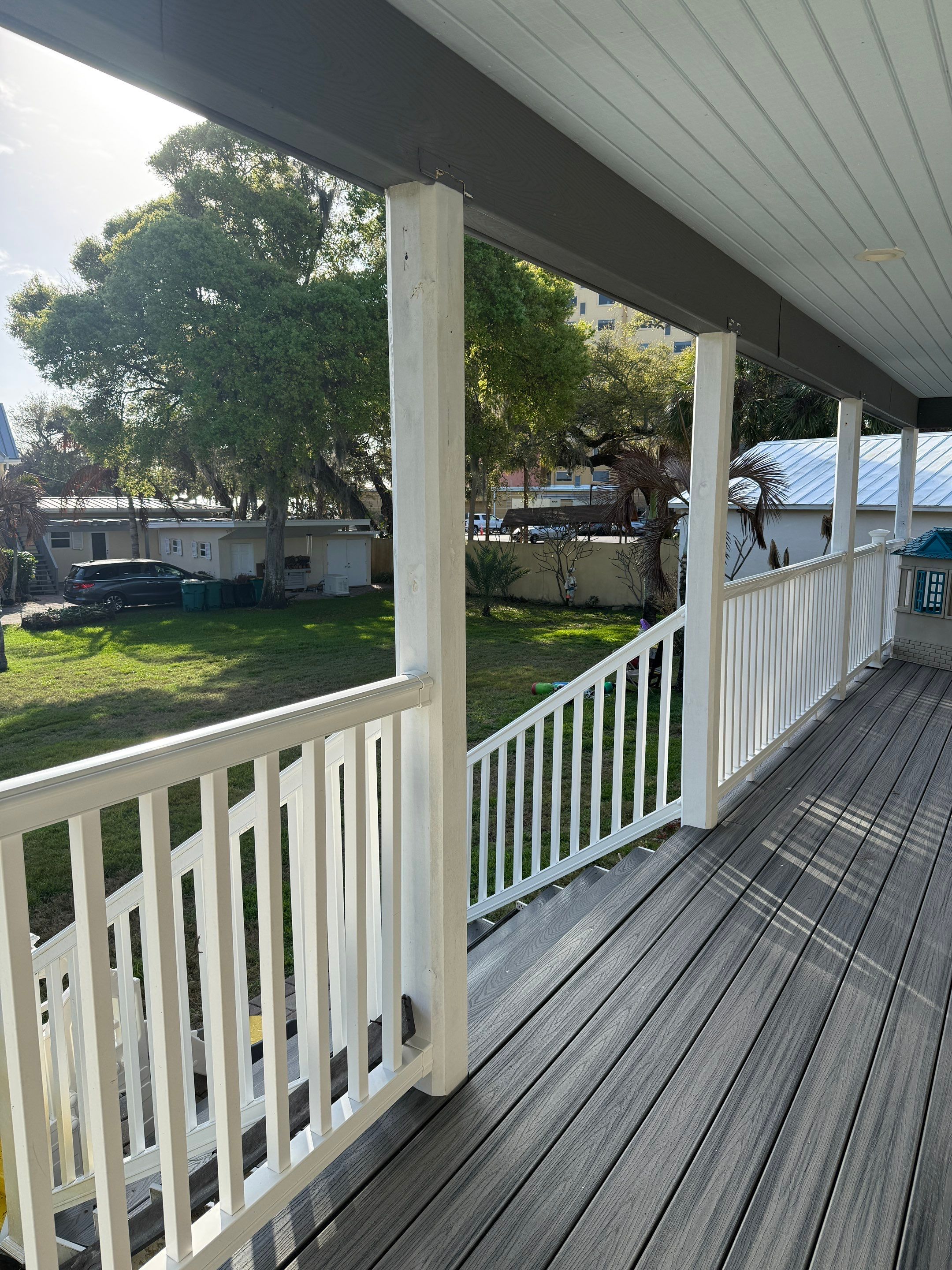 Residential Porch Post & Railing Cleaning by Rolling Suds of Melbourne - Palm Bay