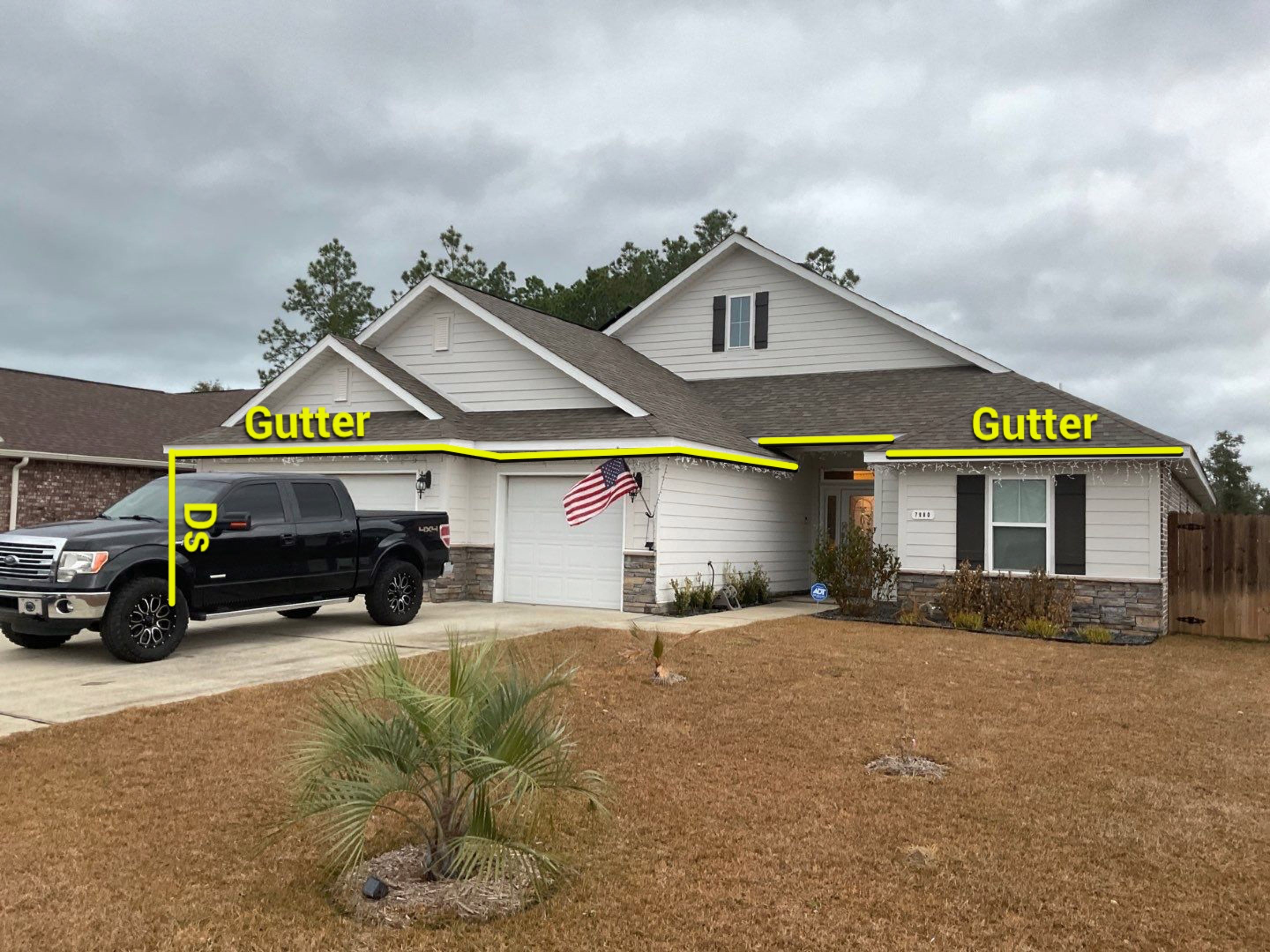 Seamless Gutter Project in Milton FL by Gutter Professors