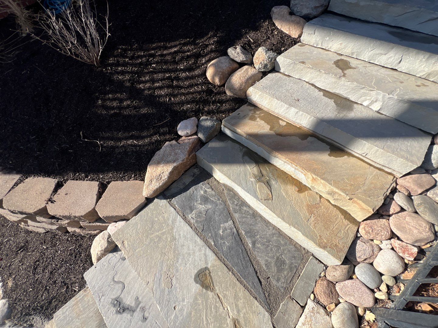 Updated Stone Stepper Path by New Horizon Landscapes