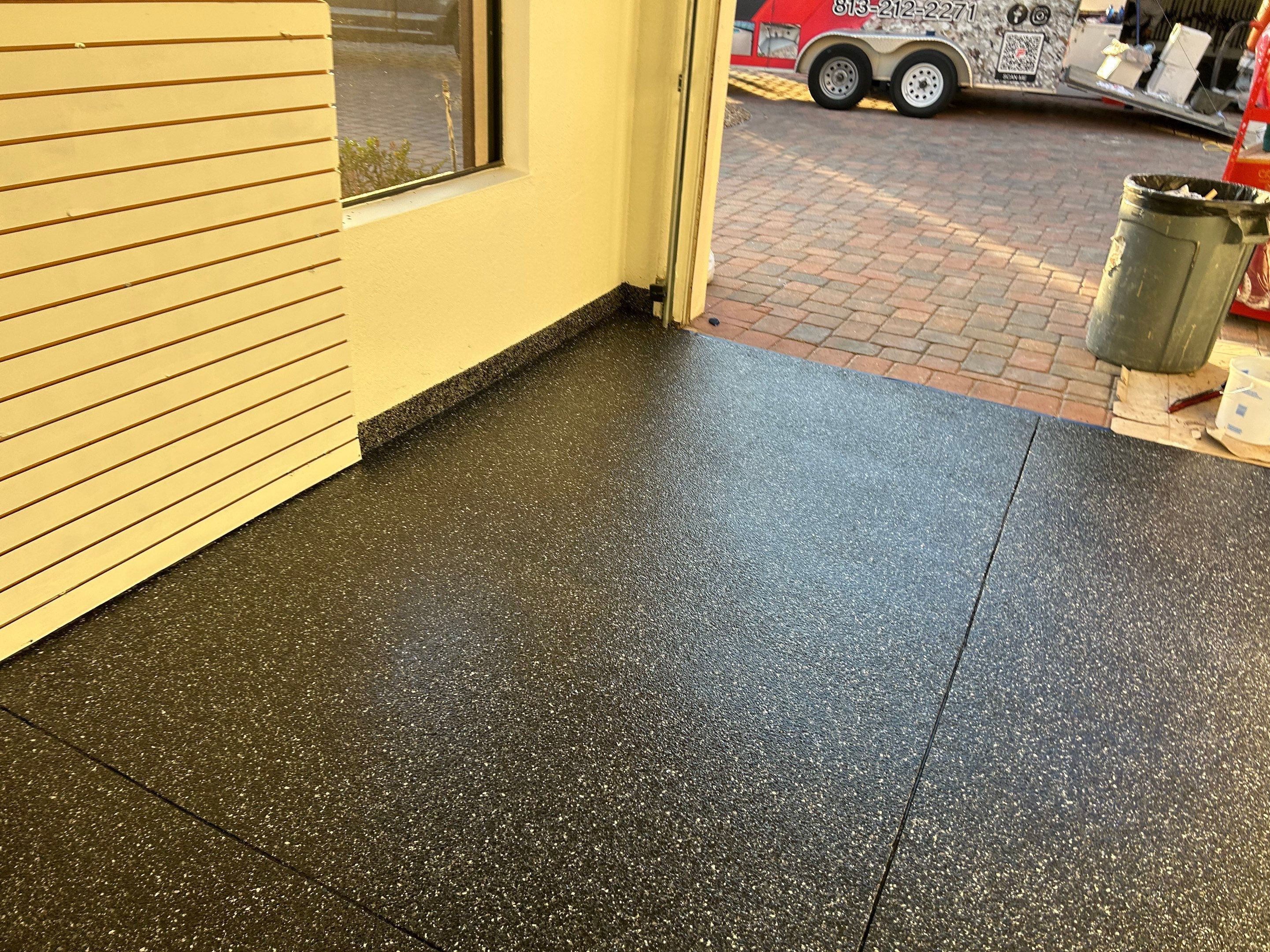 Carbon Flake Garage Floor Coating by Performance Floors & Coating
