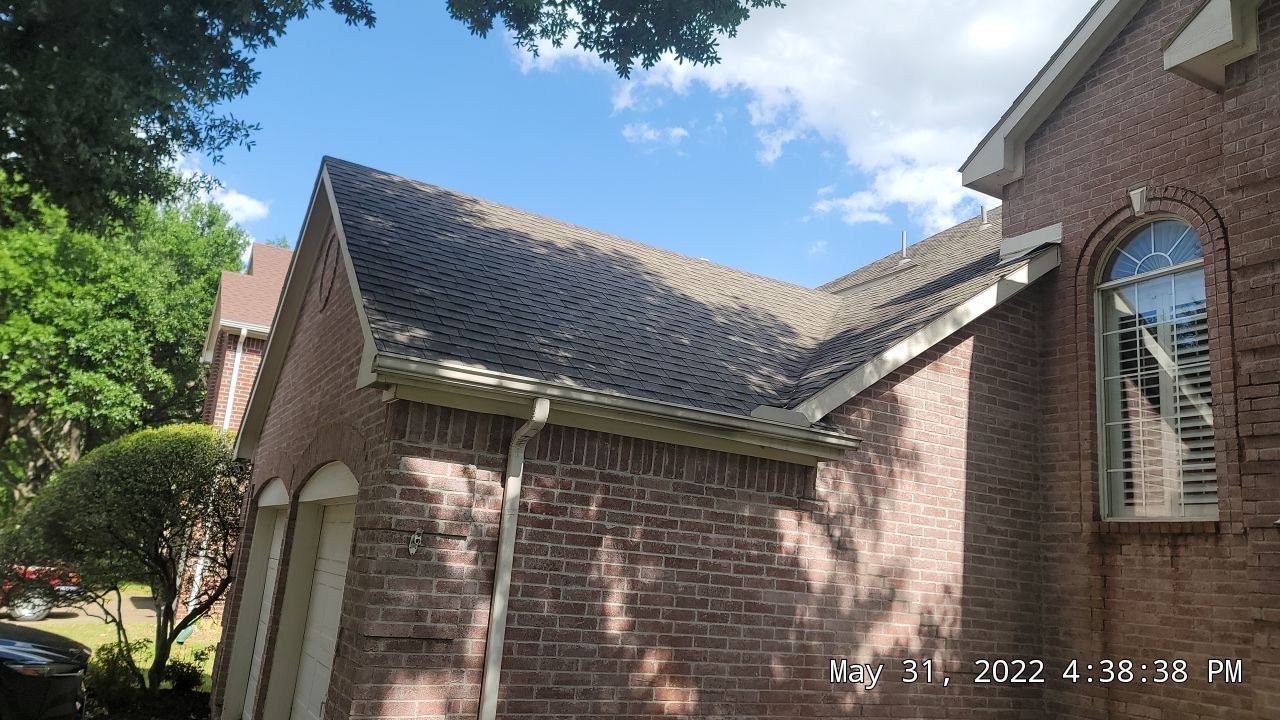 Insurance Claim Roof and Gutters using Owens Corning Oakridge Driftwood by Tex-Line Roofing