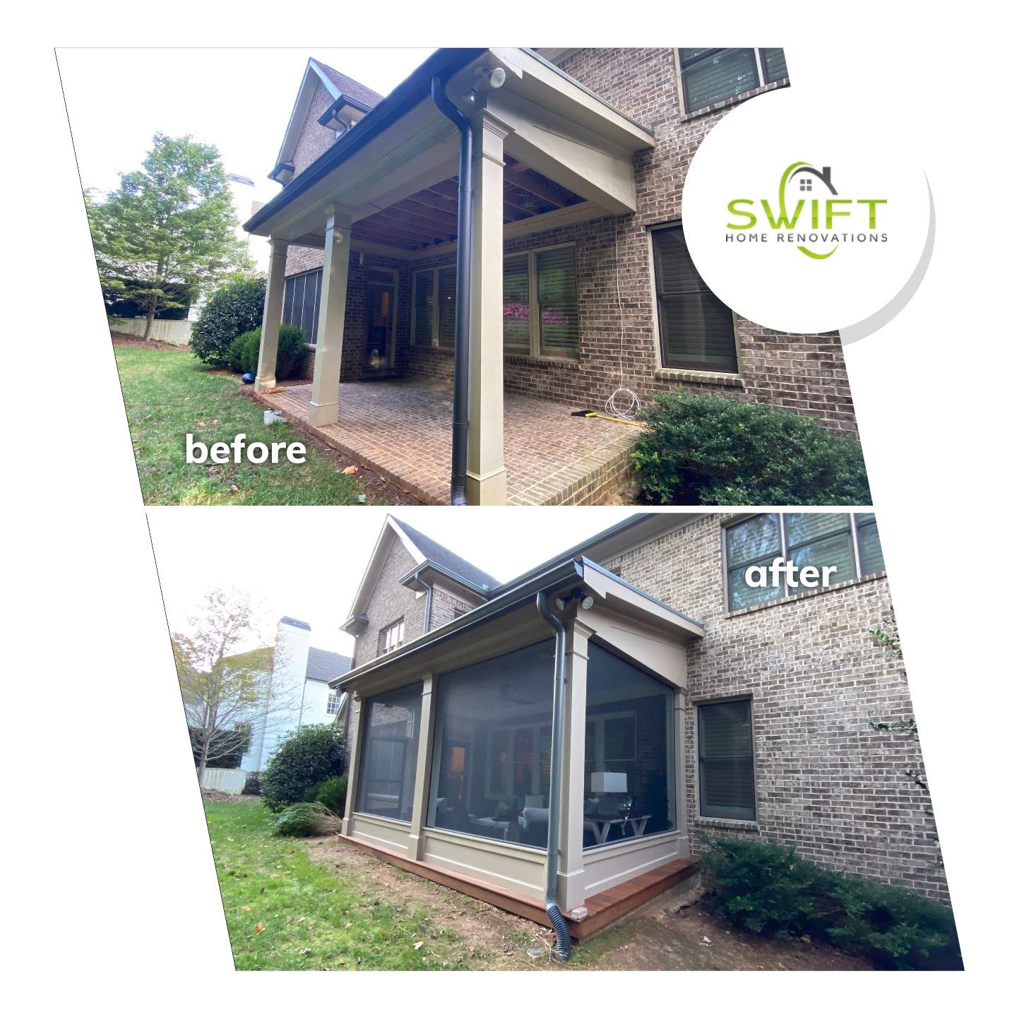 Custom Screened Porch and Deck Installation in Atlanta by Swift Home Renovations