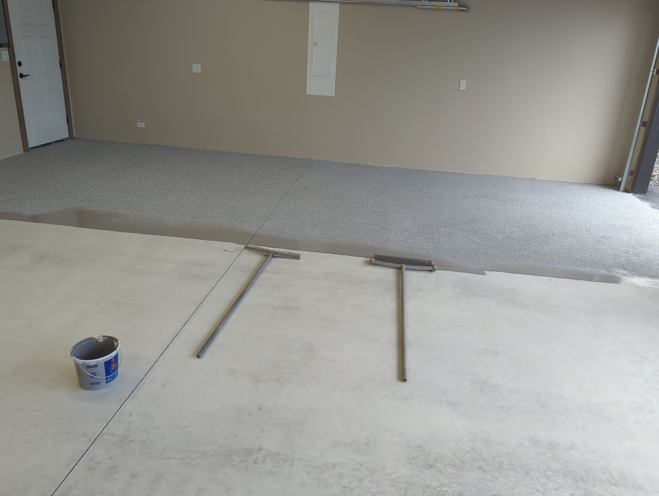 Garage Transformation using Battleship Hybrid by Croc Coatings, LLC